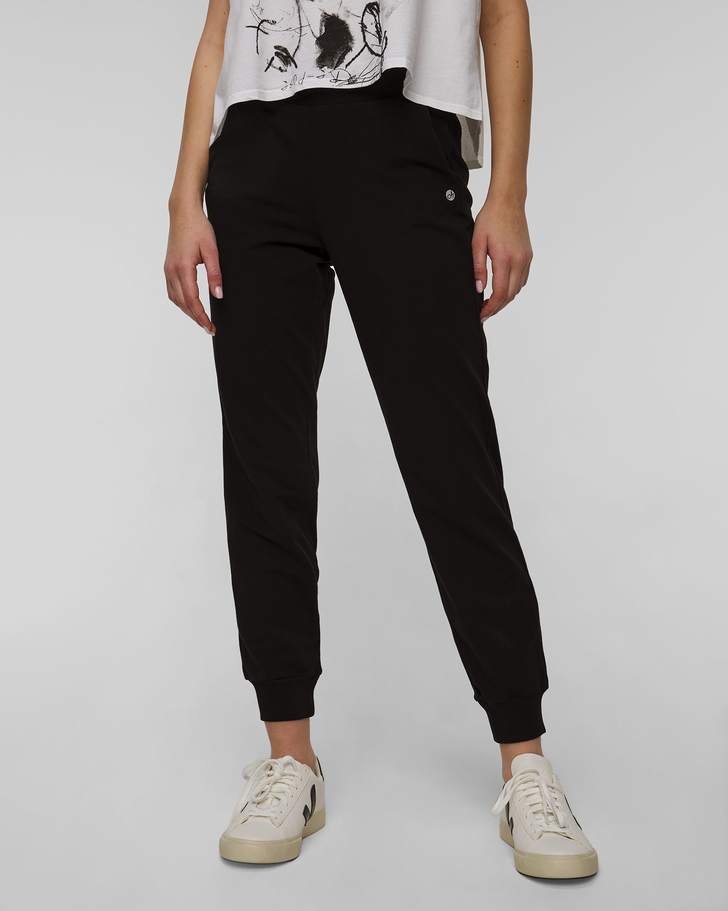 Pantaloni de trening negri pentru femei Deha