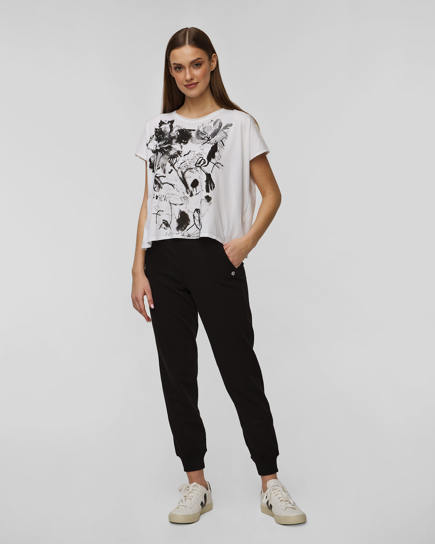 Pantaloni de trening negri pentru femei Deha