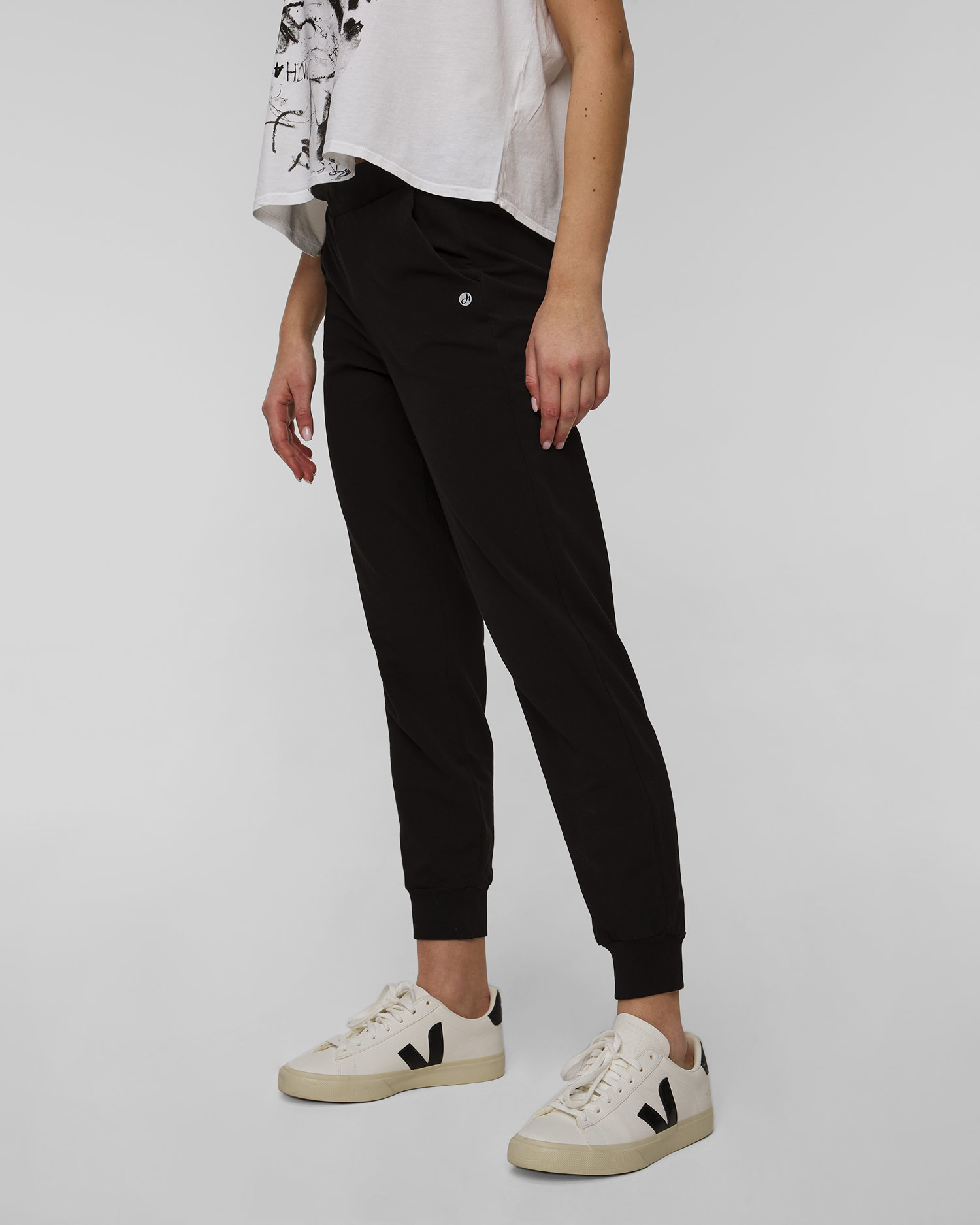 Pantaloni de trening negri pentru femei Deha