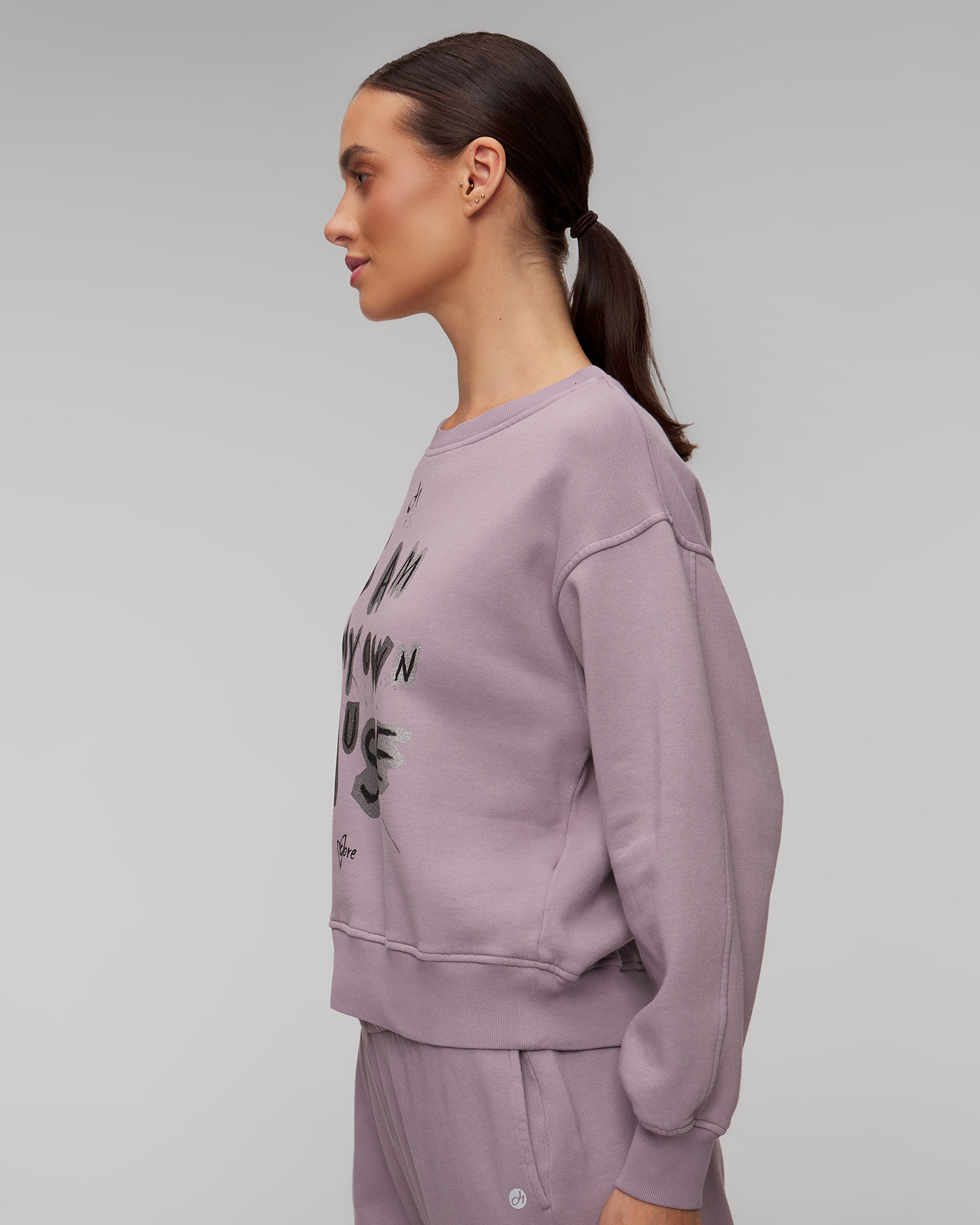 Women's purple print sweatshirt Deha