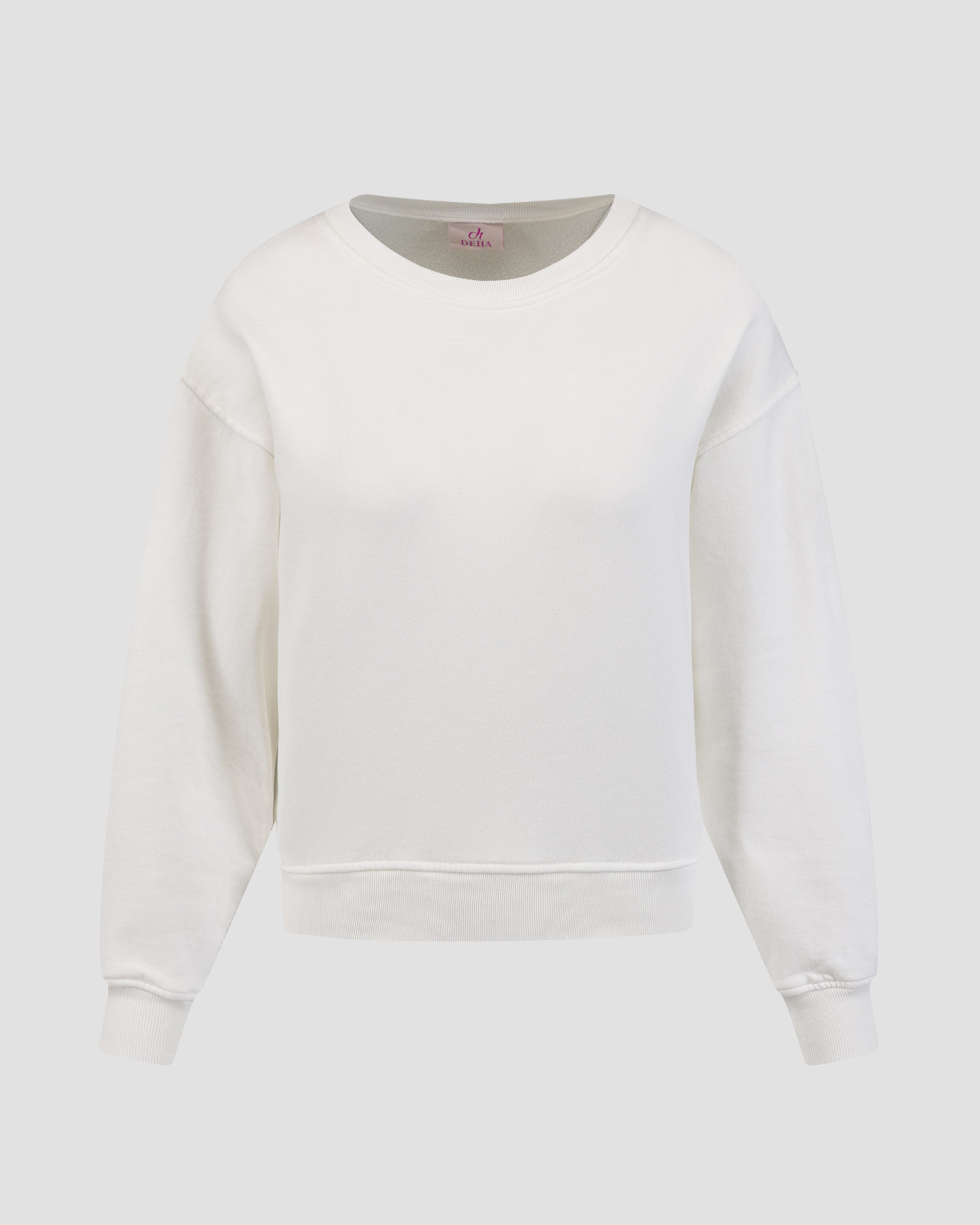 Women's white organic cotton sweatshirt Deha