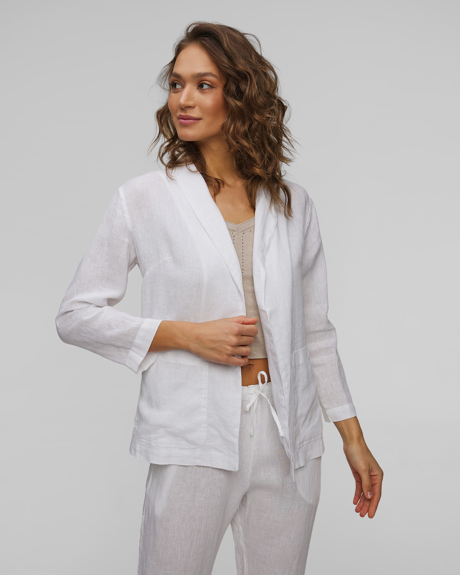 Deha Leinenblazer für Damen in Weiß