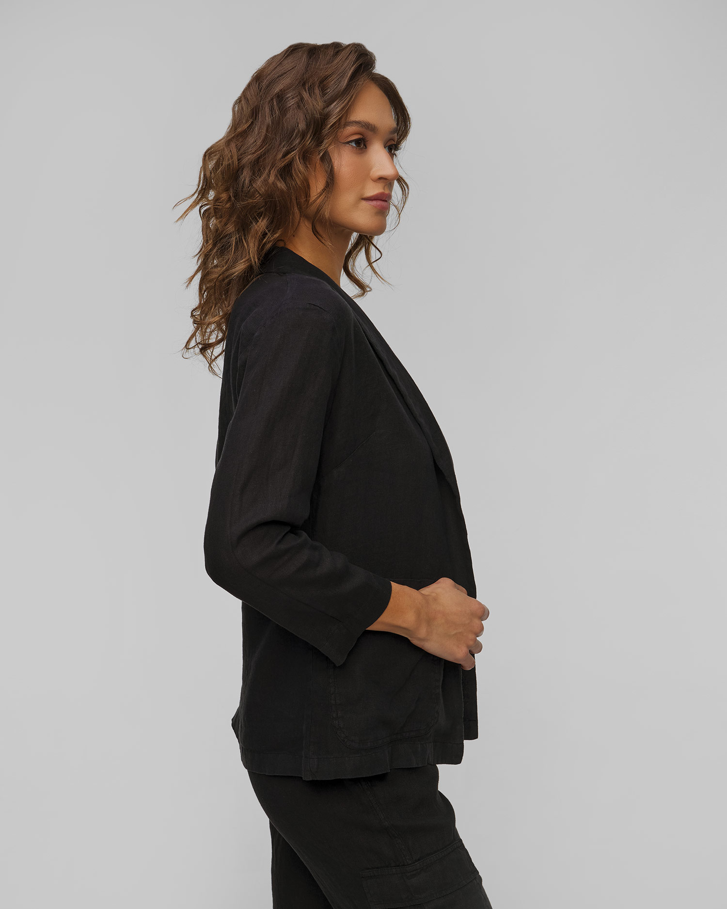Deha Leinenblazer für Damen in Schwarz