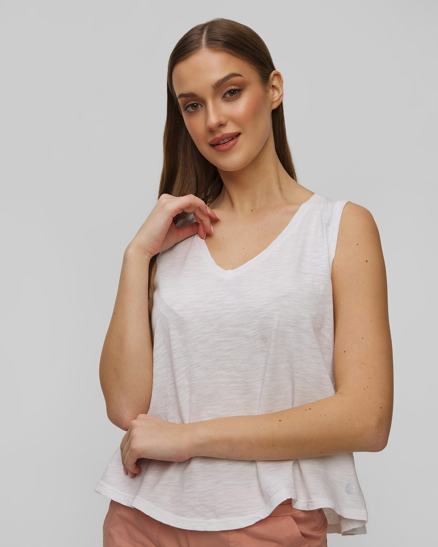 Biały top damski Deha, Color/Pattern: Biały