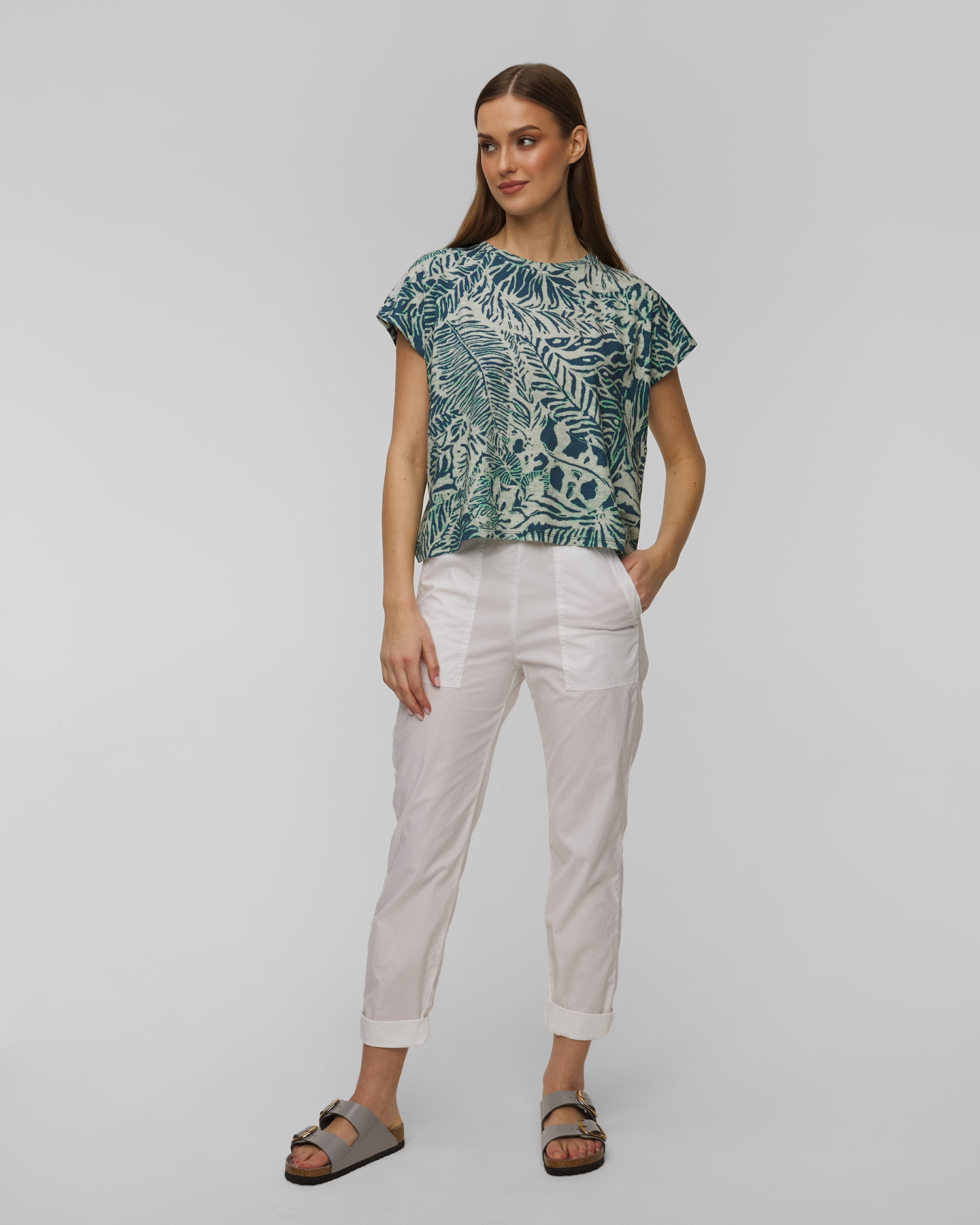 Pantalon blanc pour femmes Deha