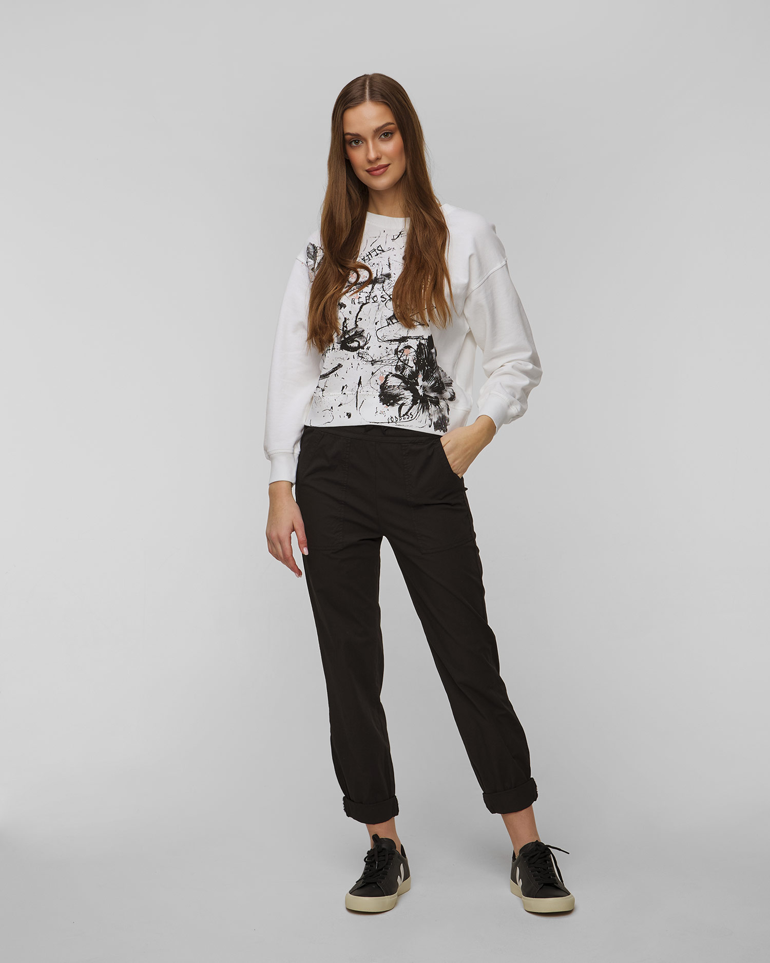 Pantalon noir pour femmes Deha