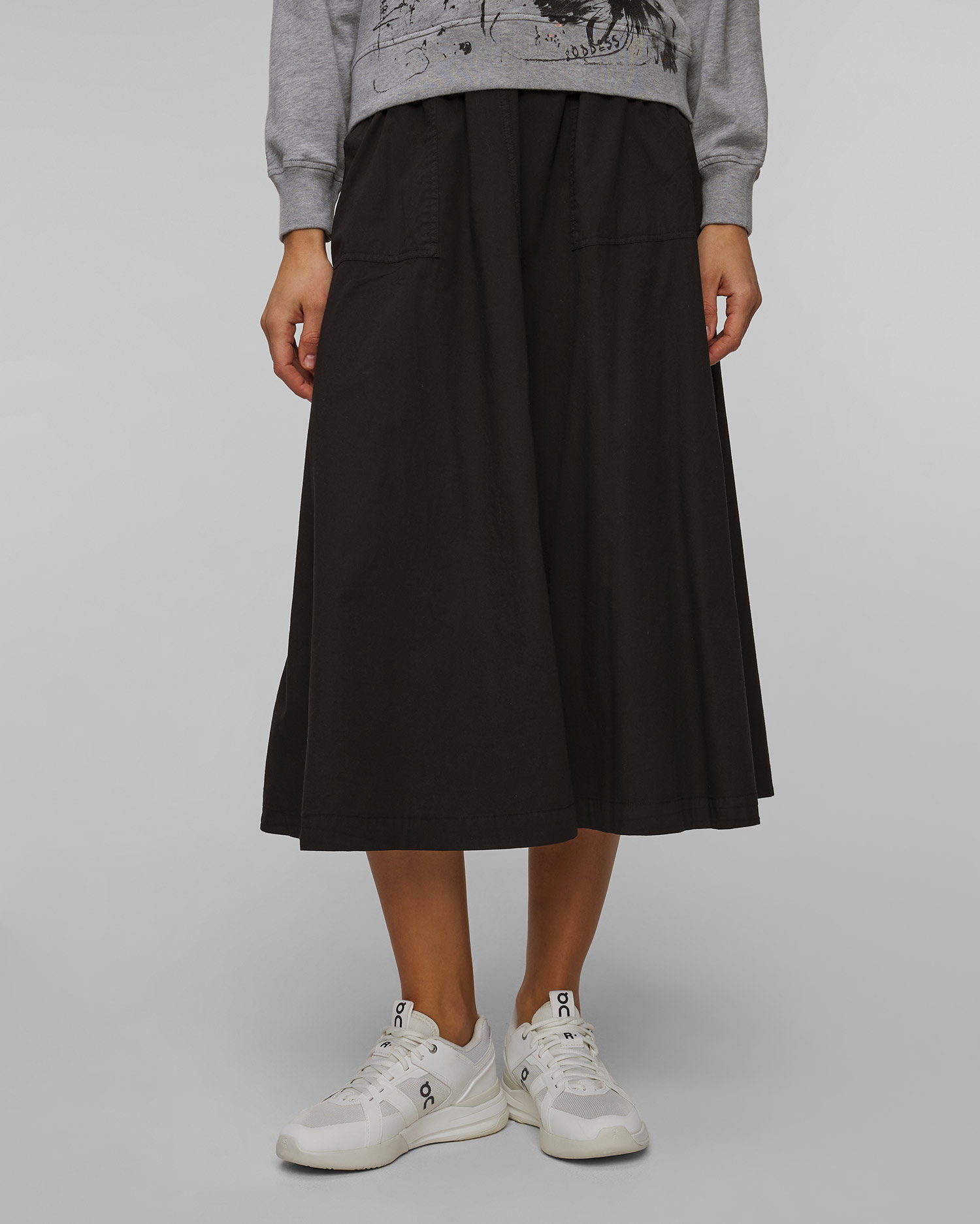 Fustă din poplin neagră Deha