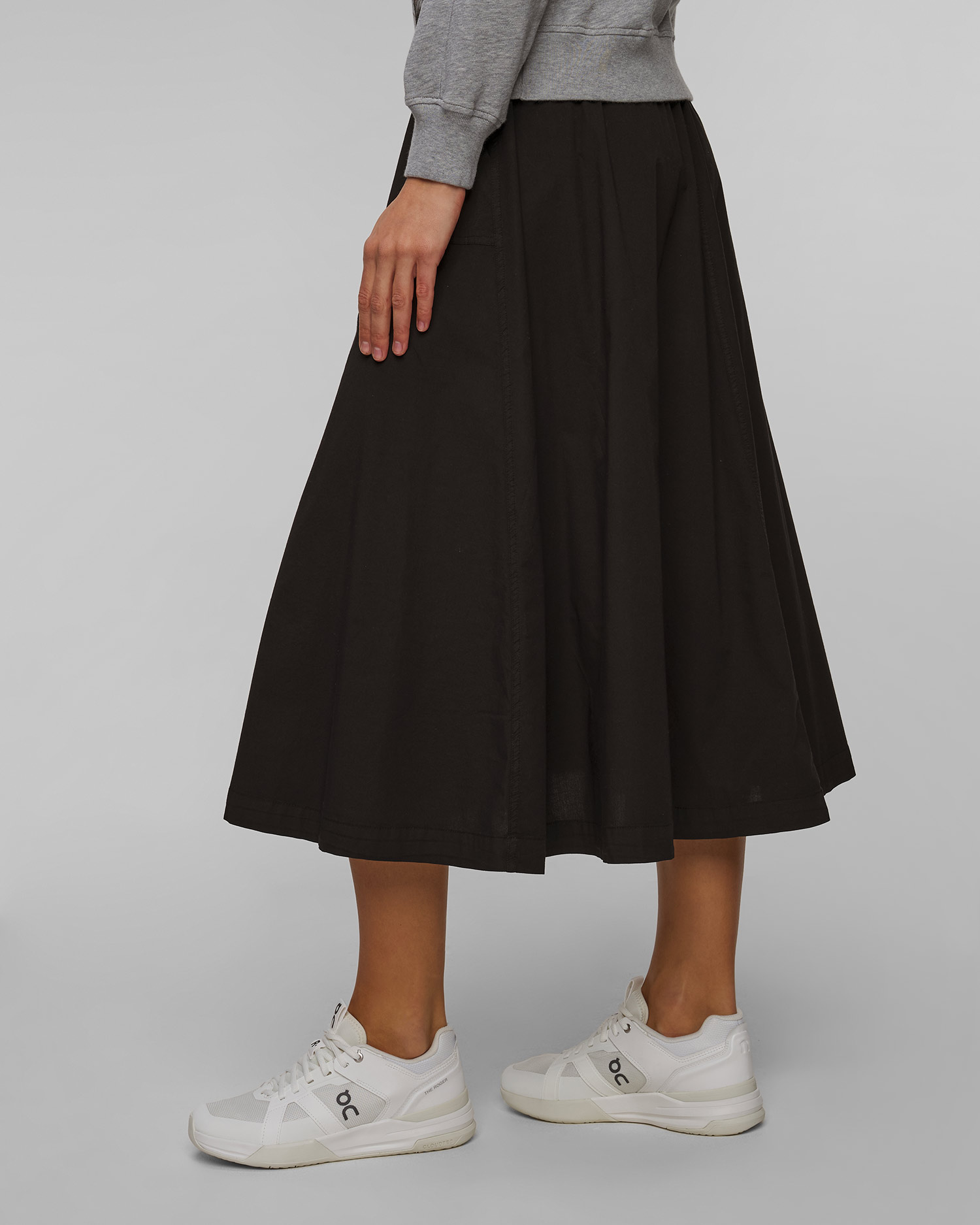 Fustă din poplin neagră Deha