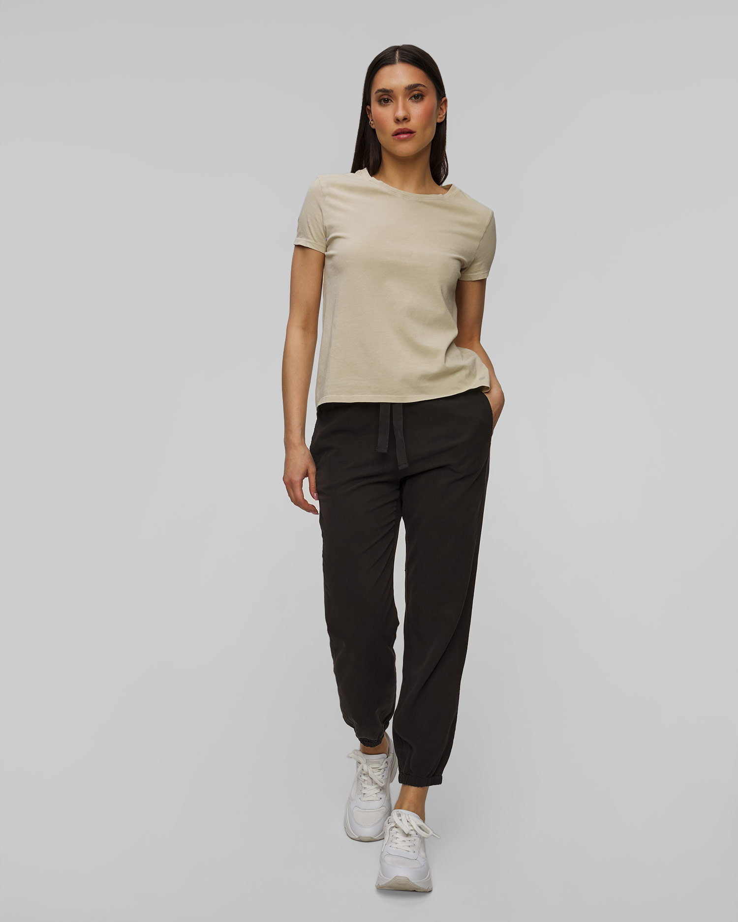 Pantalon noir pour femmes Deha en twill TENCEL Lyocell