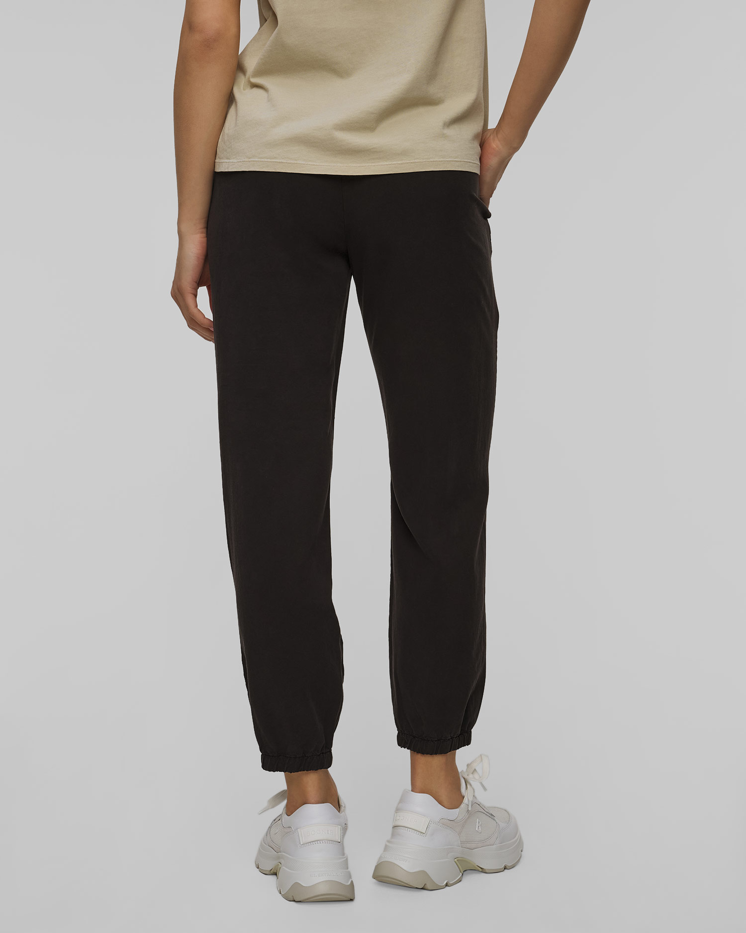 Dámske čierne nohavice Deha z twillu TENCEL Lyocell