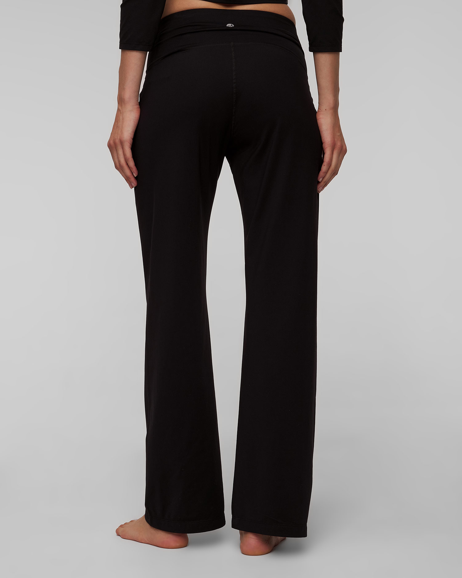Women's black microfibre trousers Deha