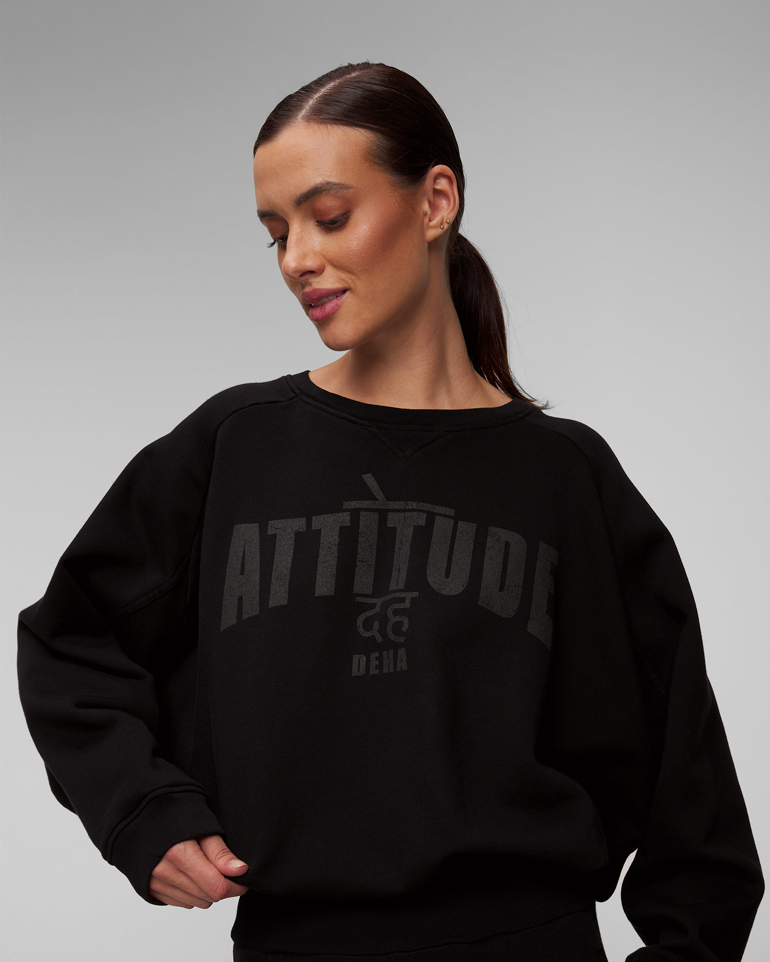 Deha Damen-Sweatshirt in Schwarz