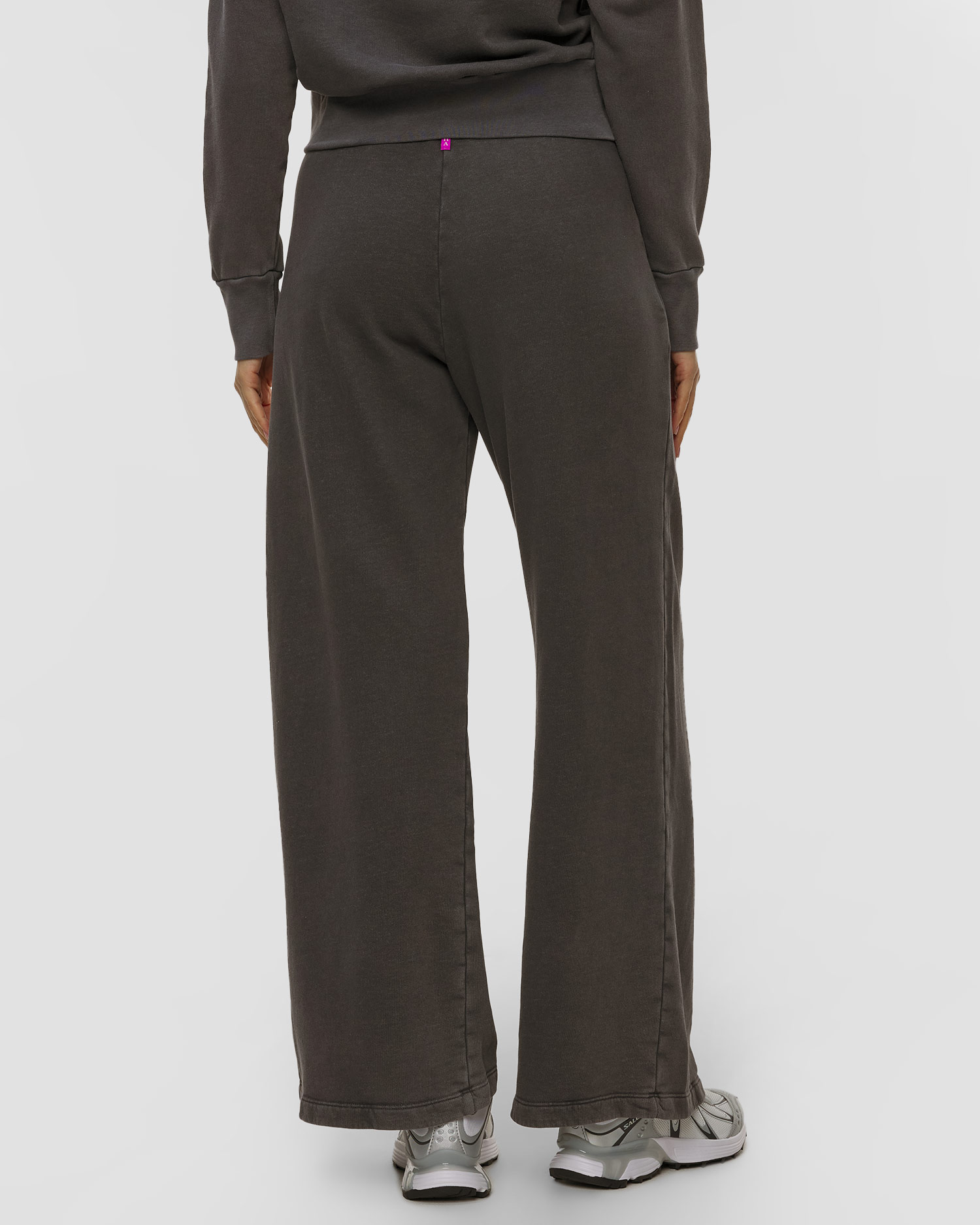 Pantaloni de treningi negri palazzo pentru femei Deha