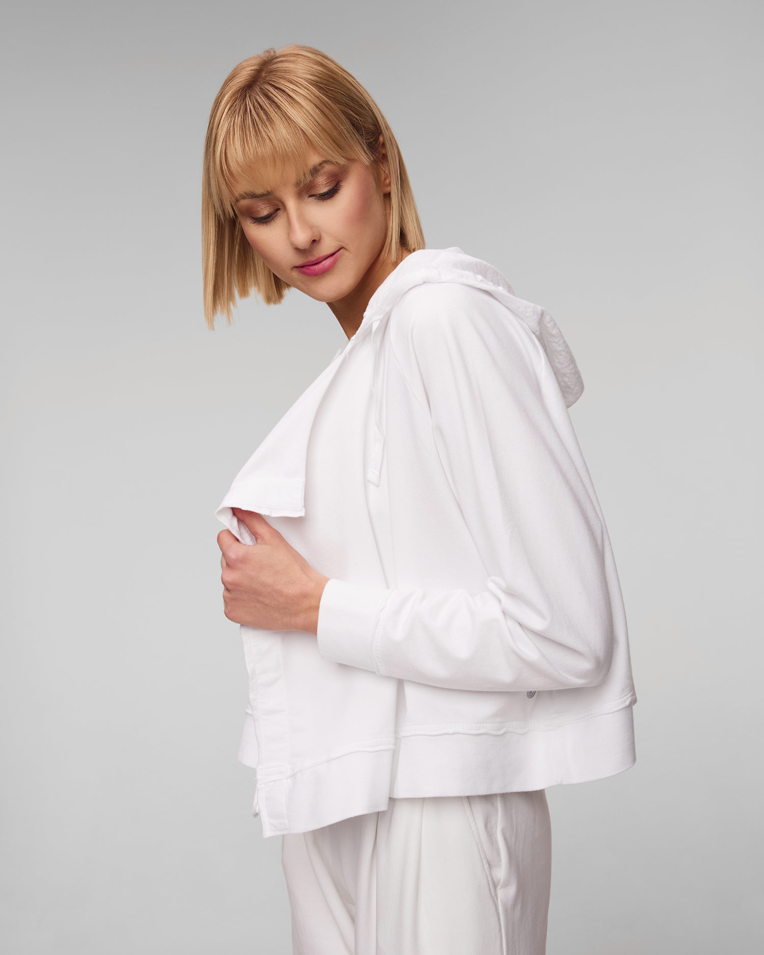 Sweat-shirt blanc pour femmes Deha
