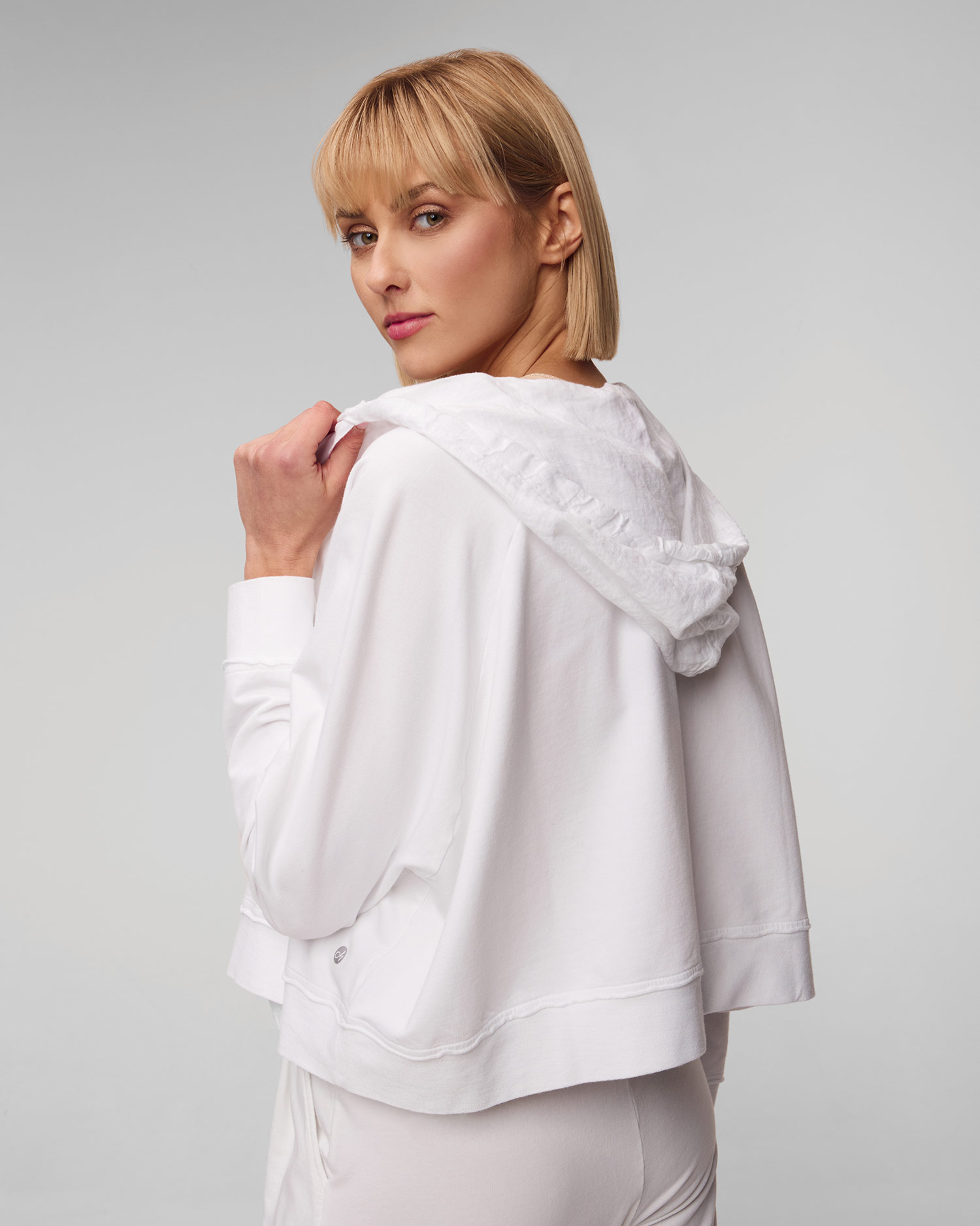 Sweat-shirt blanc pour femmes Deha