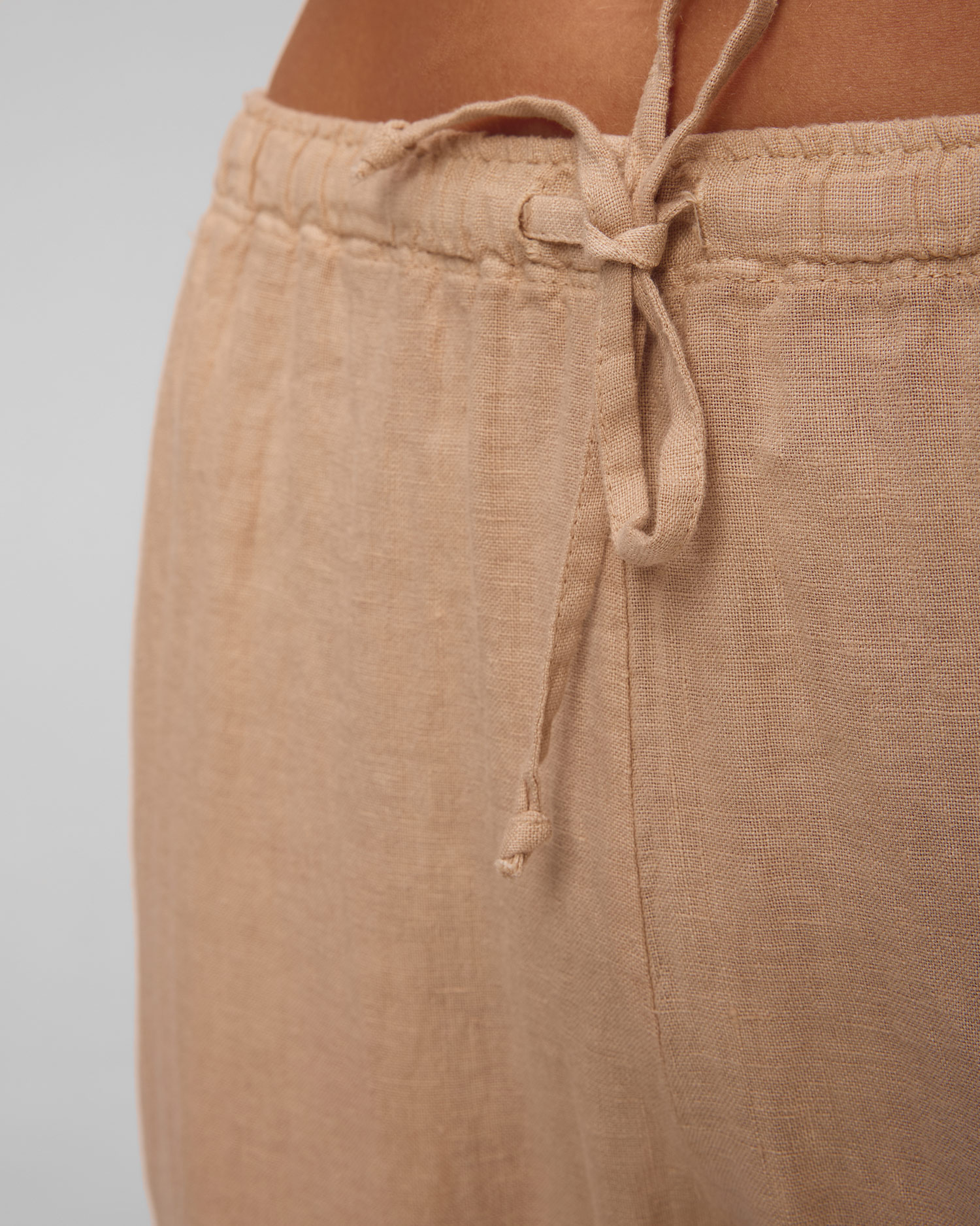 Pantalon en lin beige pour femmes Deha