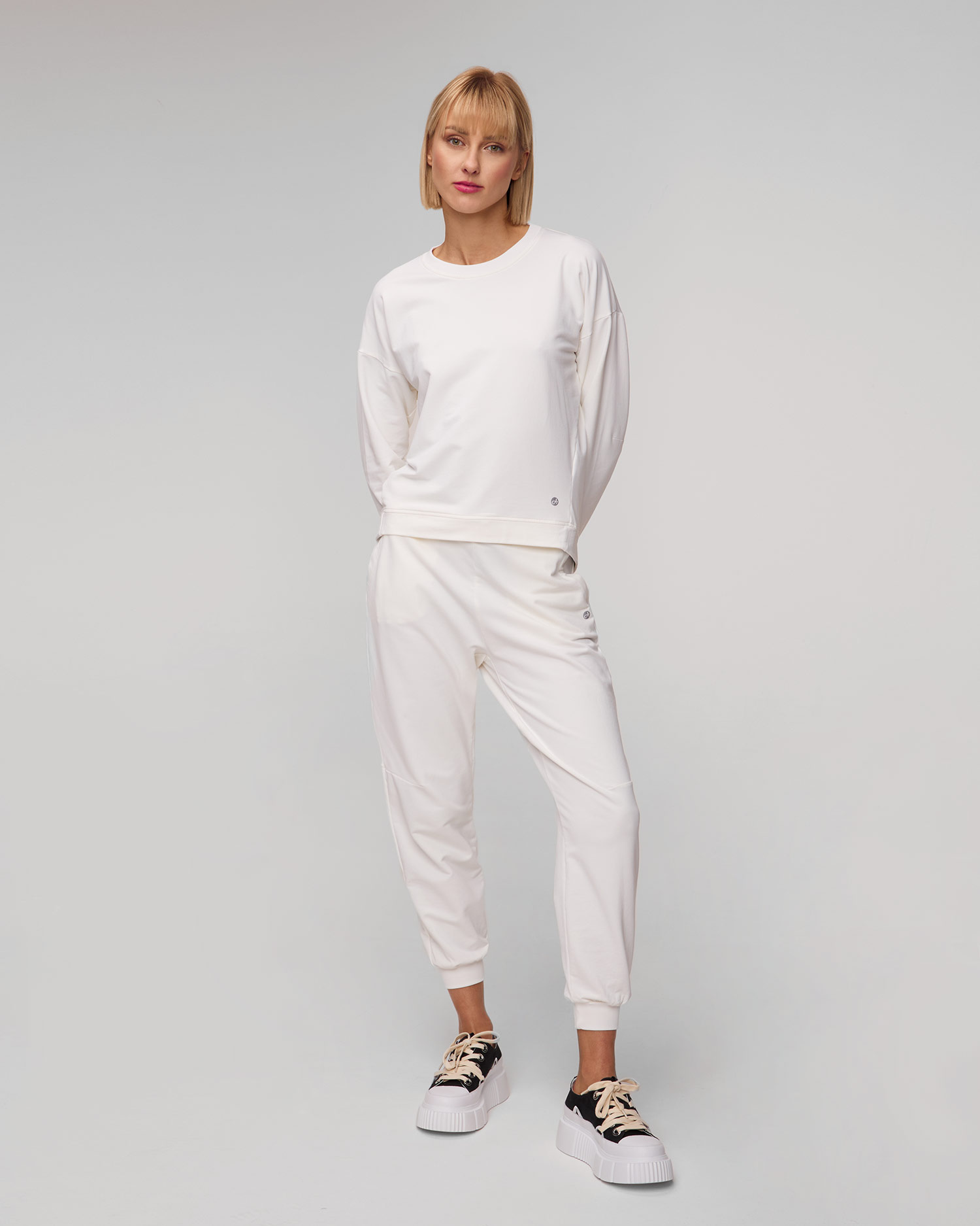 Sweat-shirt blanc pour femmes Deha