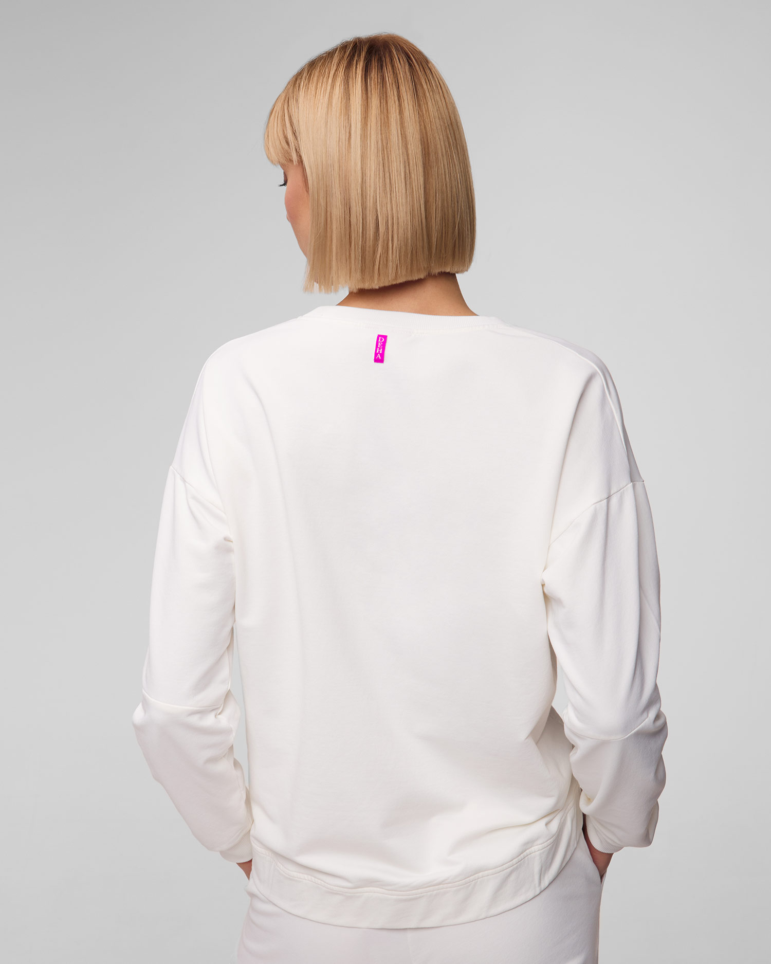 Sweat-shirt blanc pour femmes Deha
