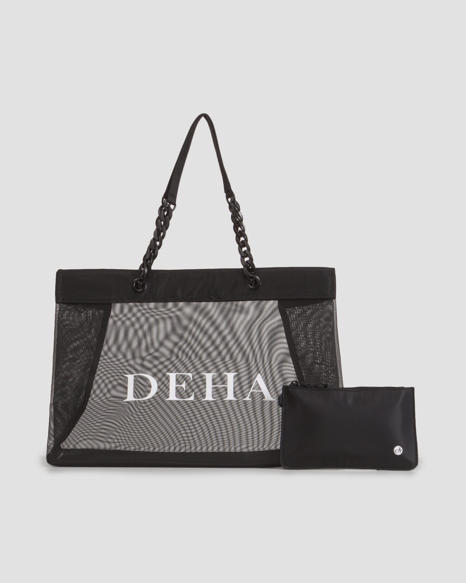 Černá dámská kabelka ze síťoviny Deha Mesh Shopper