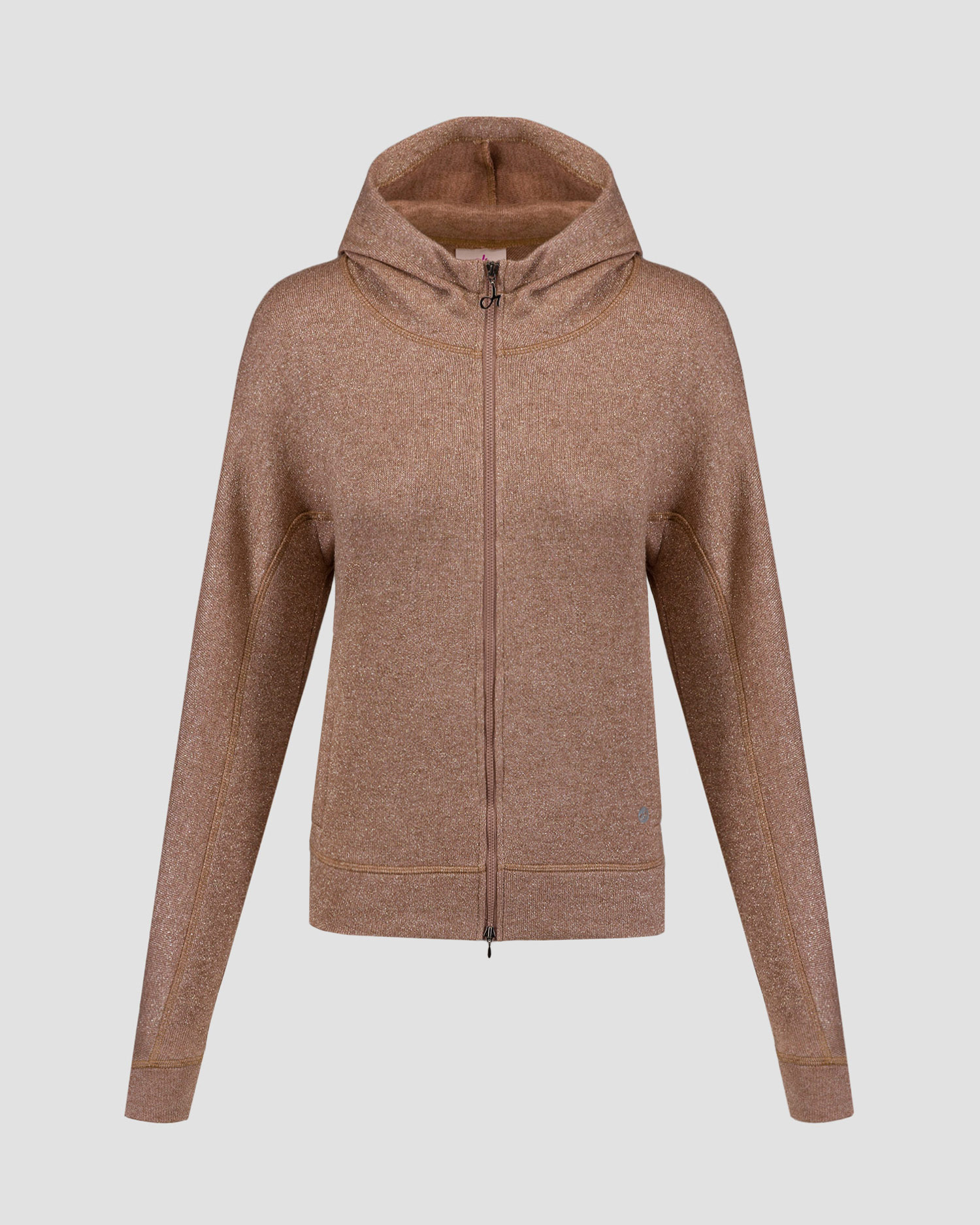 Deha Damen-Sweatshirt mit Viskose und Reißverschluss in Braun