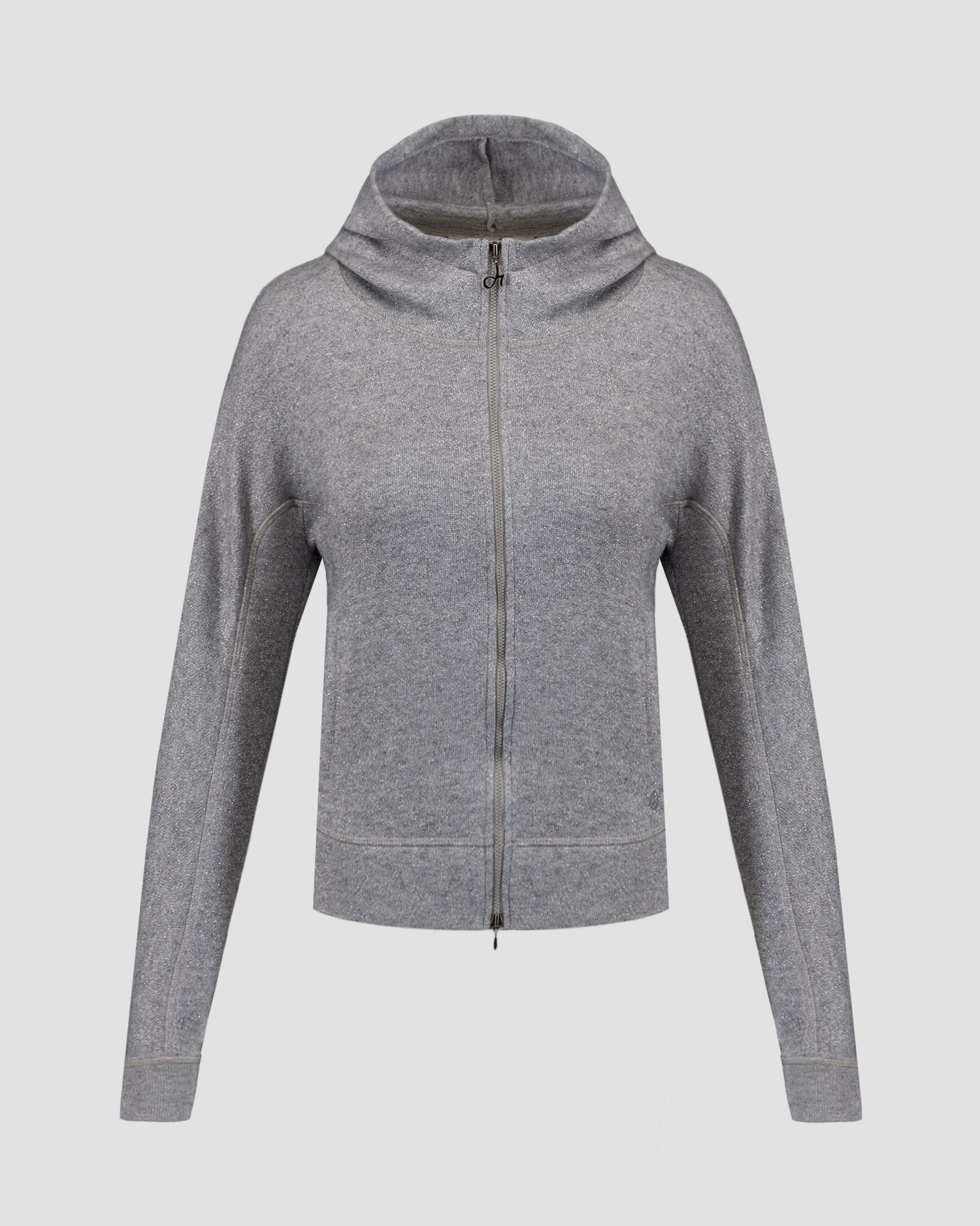 Deha Damen-Kapuzenpullover mit Reißverschluss in Grau