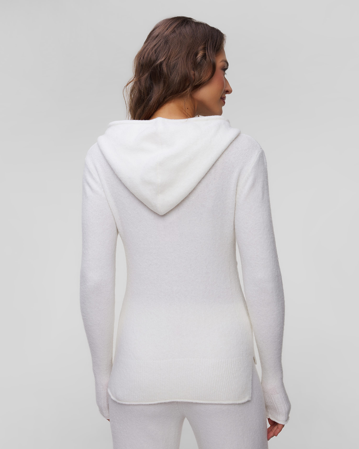Deha Gestricktes Damen-Sweatshirt in Weiß