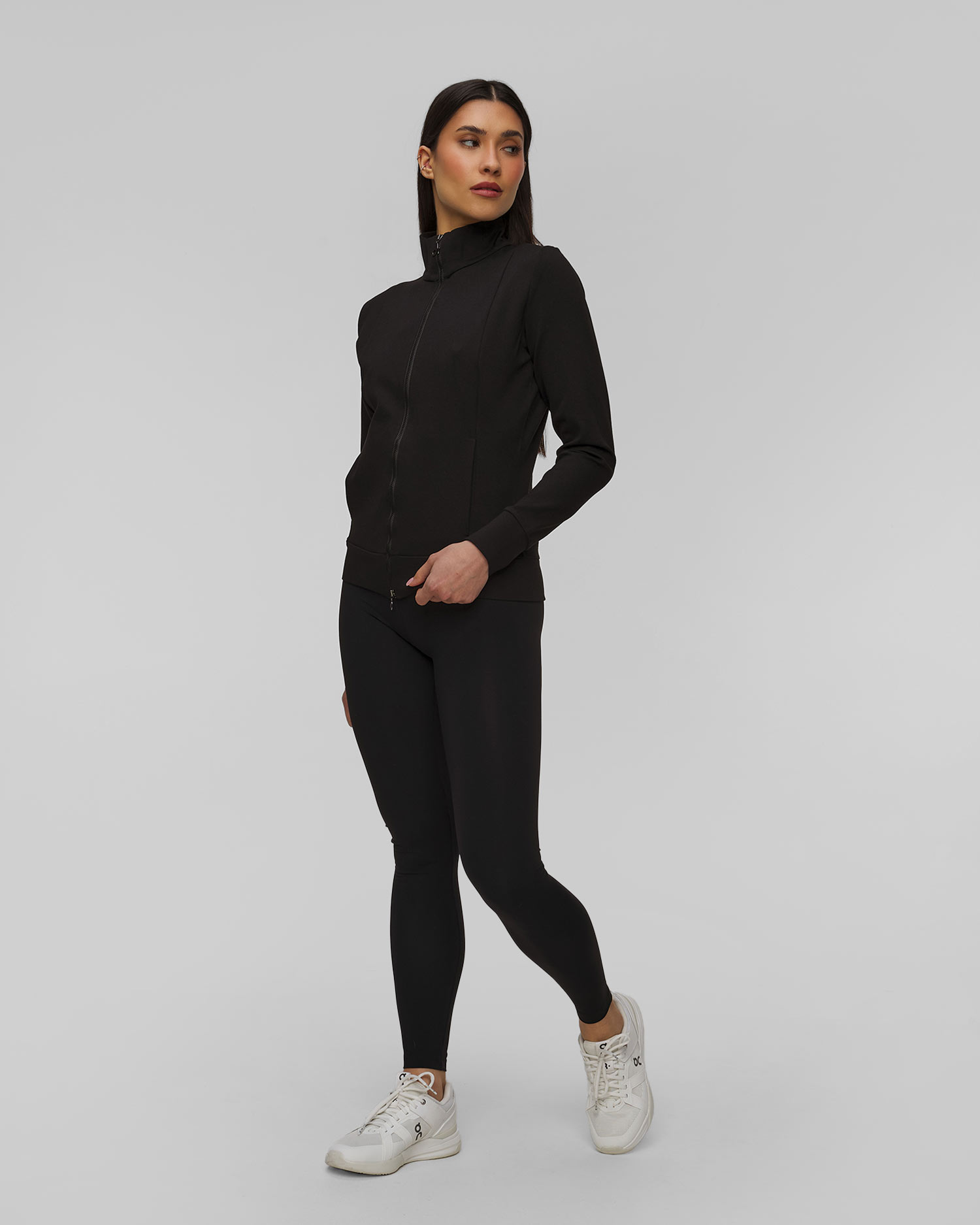 Deha Damen-Sweatshirt mit Viskose und Reißverschluss