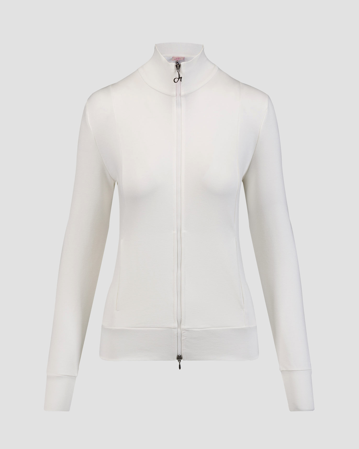 Deha Damen-Sweatshirt mit Viskose und Reißverschluss in Weiß