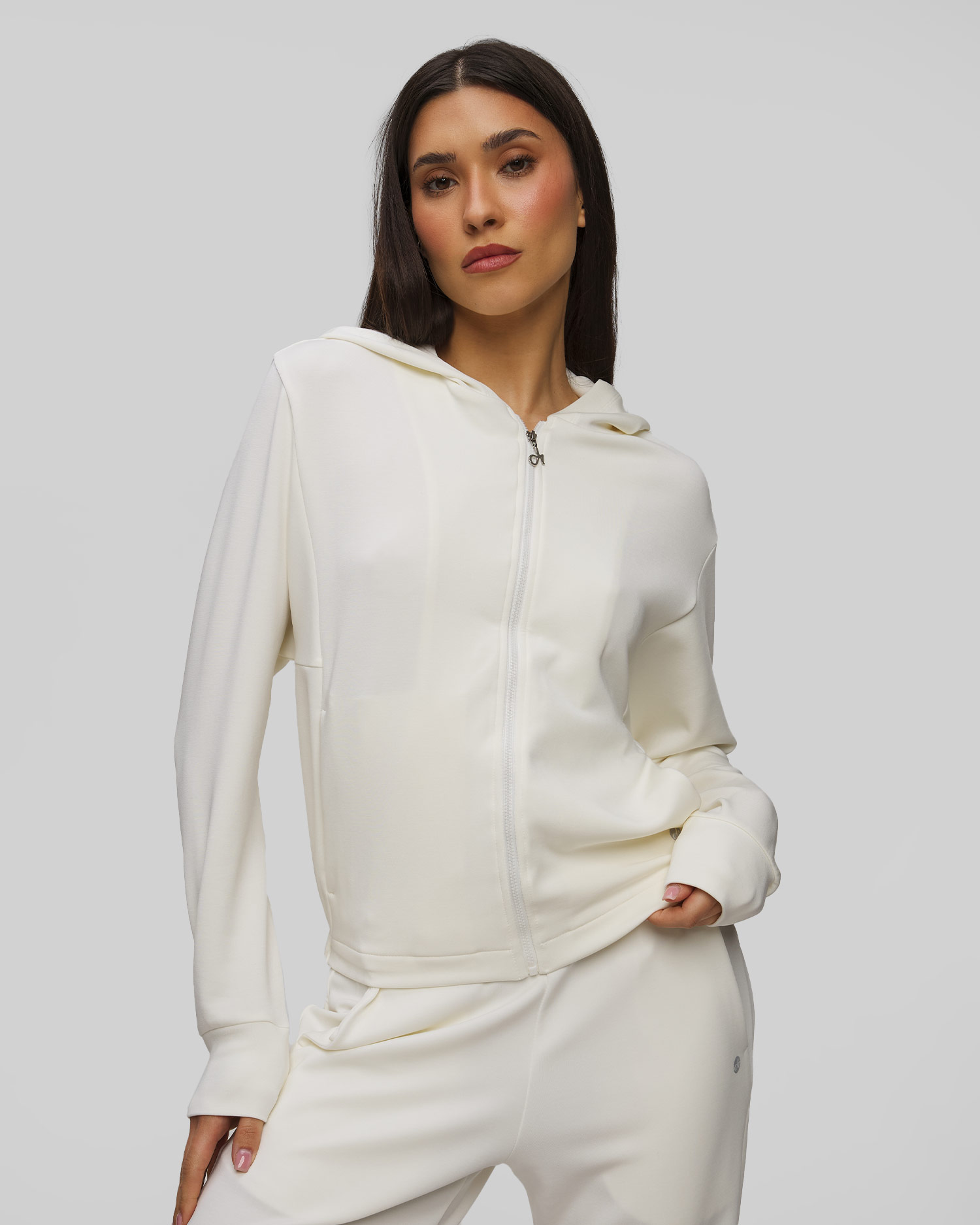 Deha Damen-Sweatshirt aus Modal in Weiß