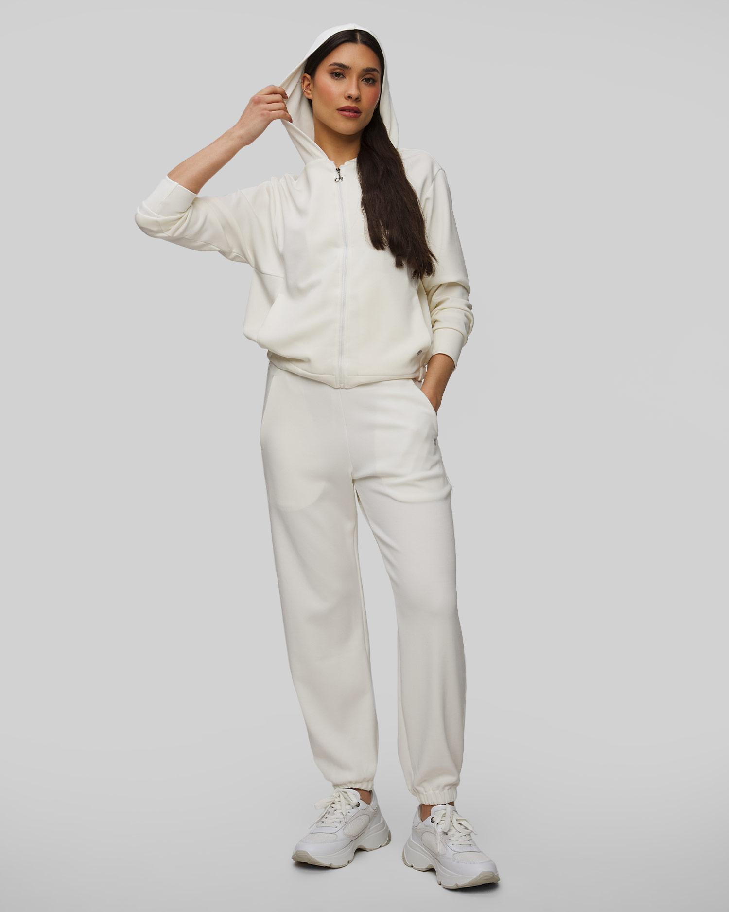 Deha Damen-Sweatshirt aus Modal in Weiß