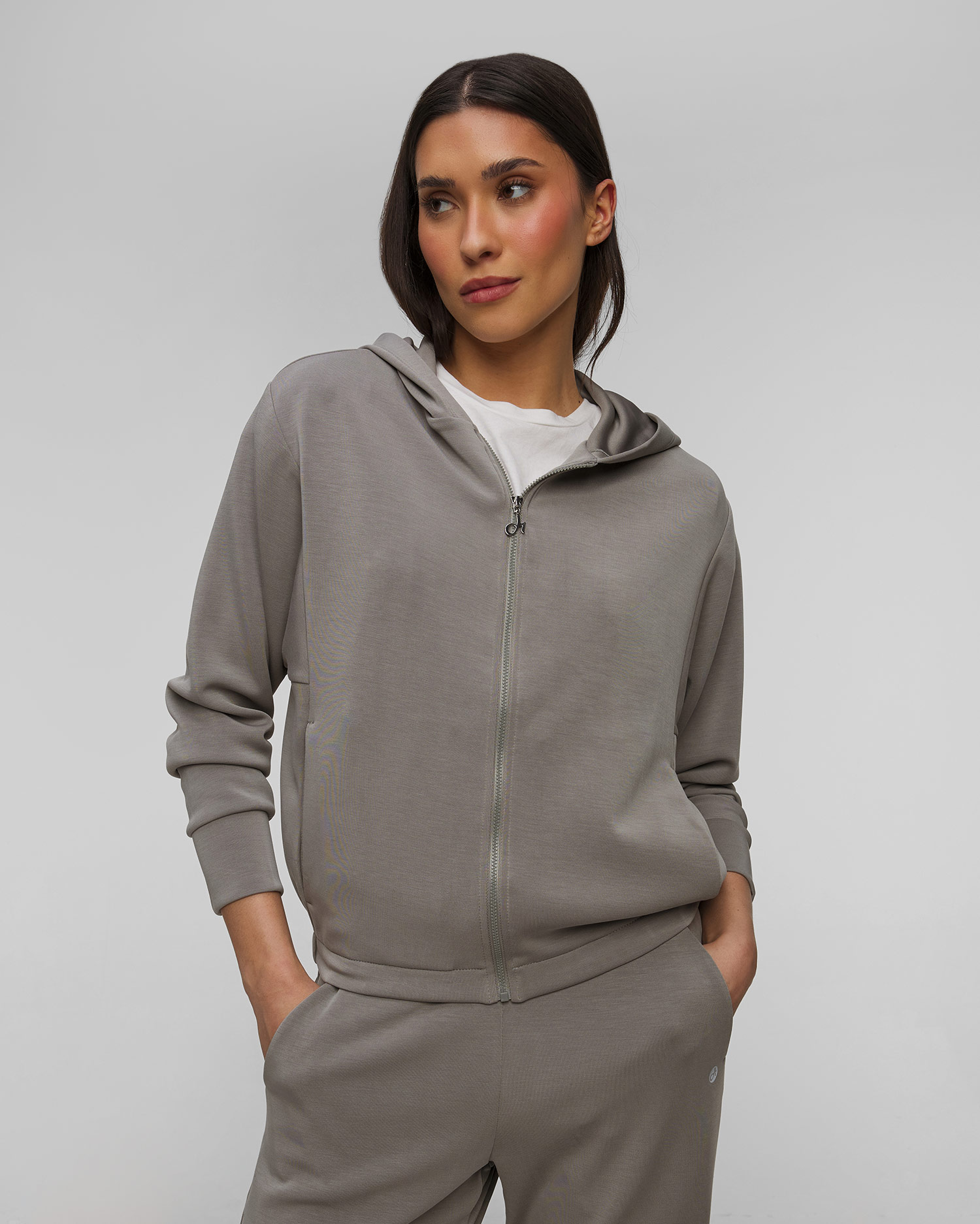 Sweat-shirt en modal kaki pour femmes Deha 
