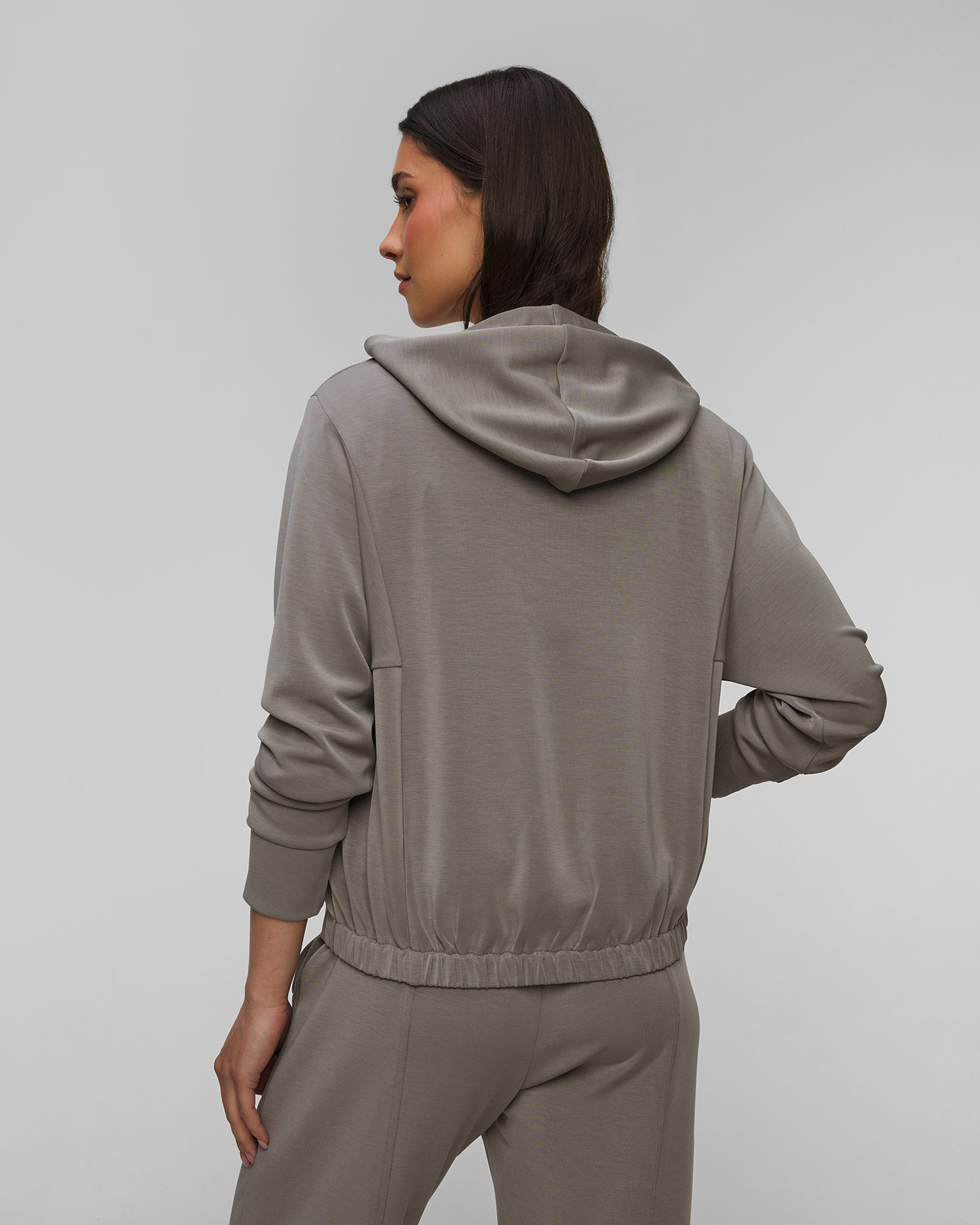 Khaki bluza z modalu damska Deha