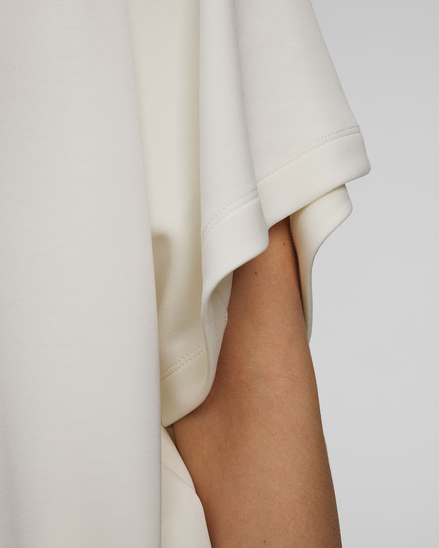 Sweat-shirt à manches courtes blanc pour femmes Deha