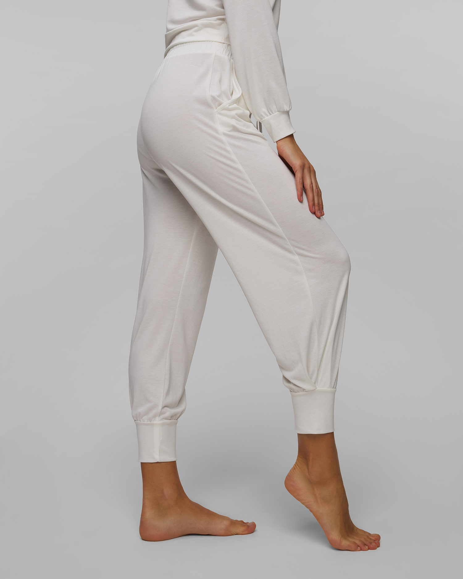 Pantalon de survêtement en modal blanc pour femmes Deha