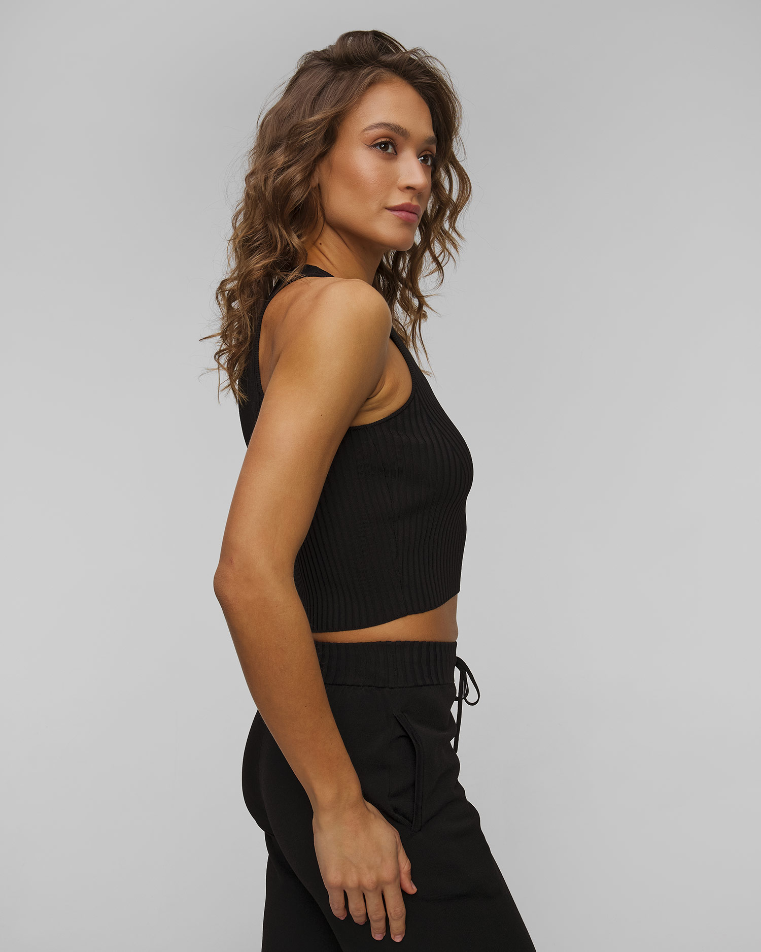 Deha Damen-Top aus Rayon in Schwarz