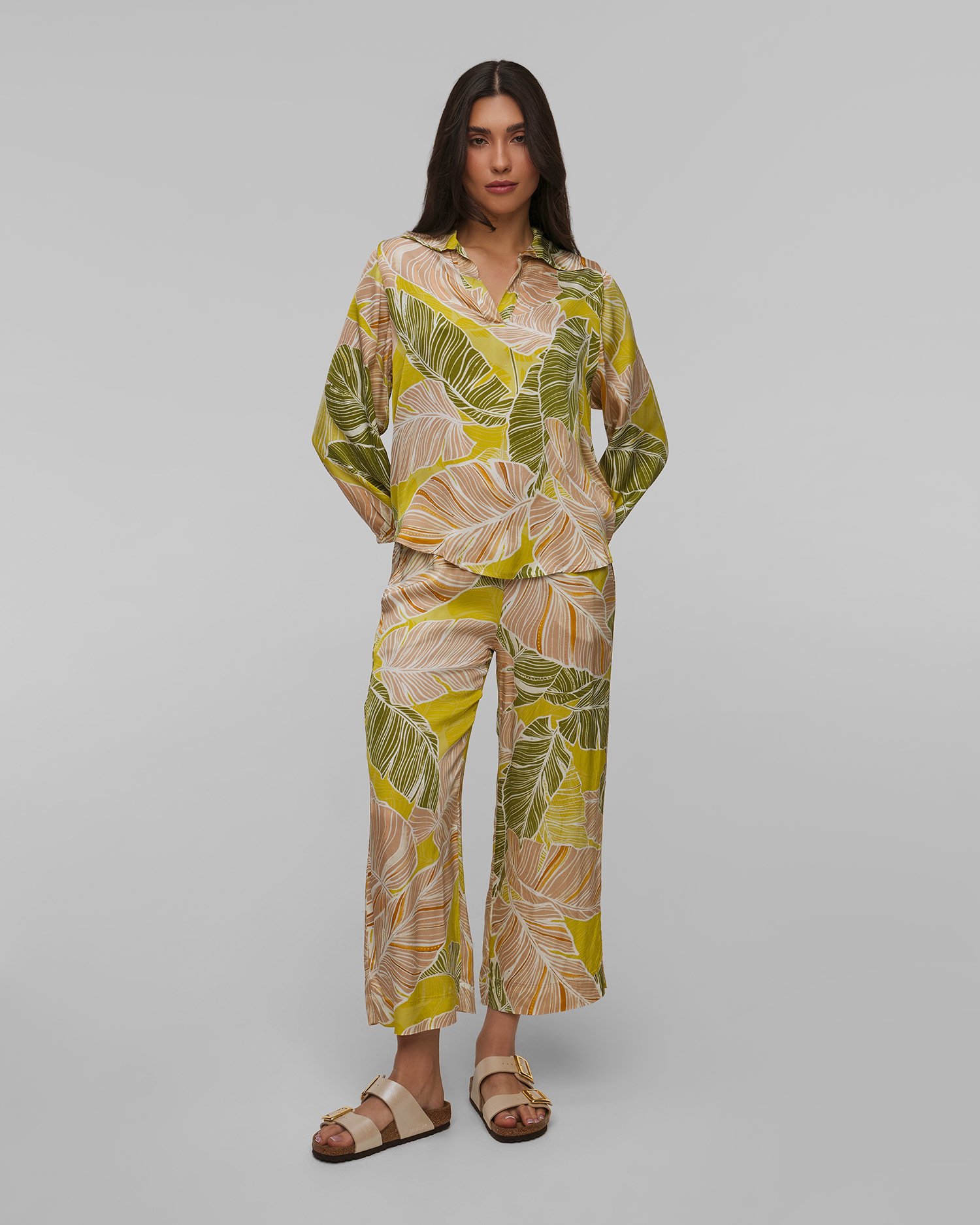 Blouse en viscose à feuilles pour femmes Deha