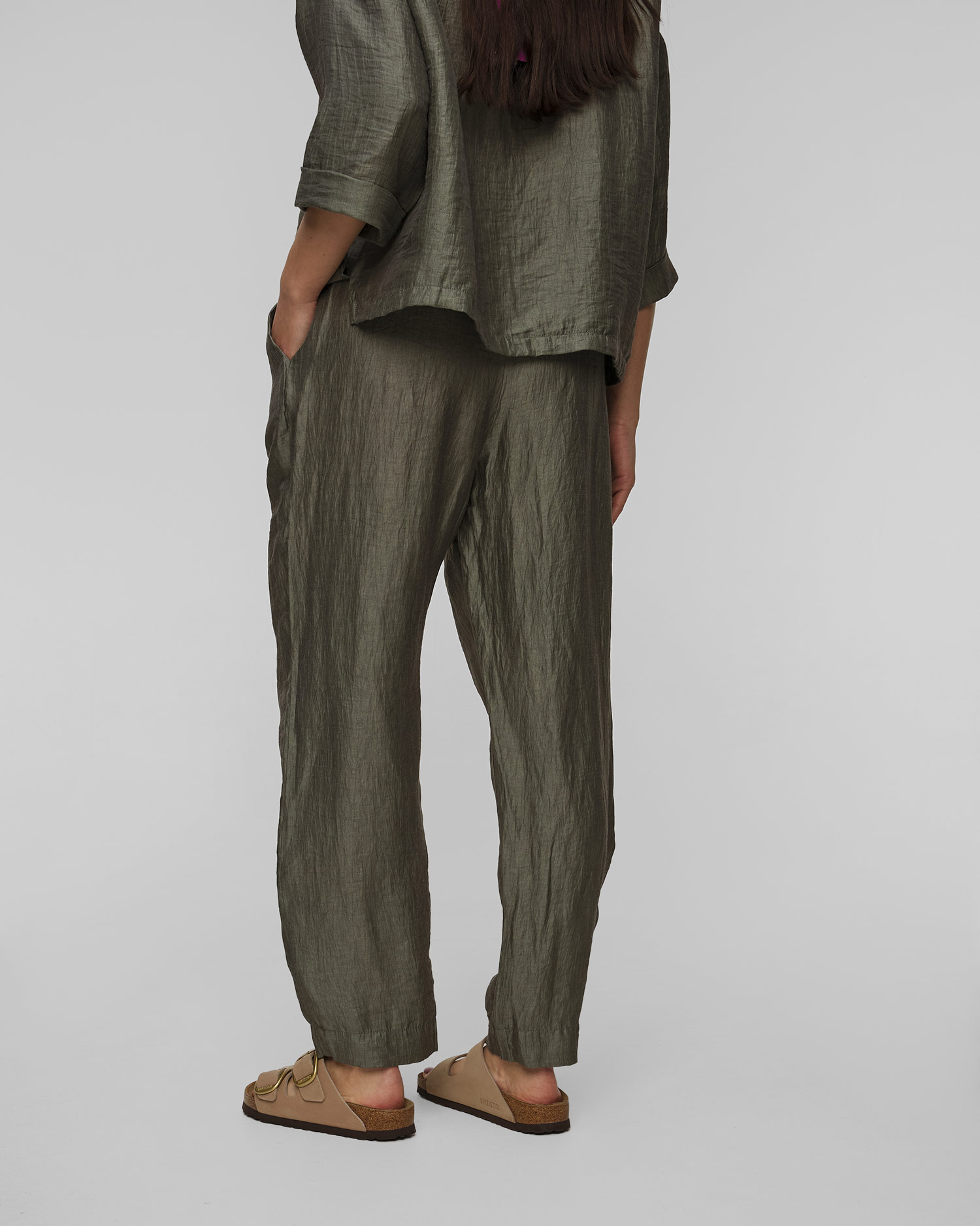 Deha Leinenhose für Damen in Khaki