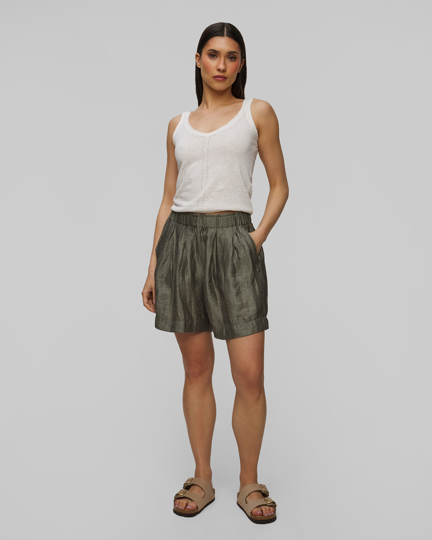 Short en lin pour femmes Deha