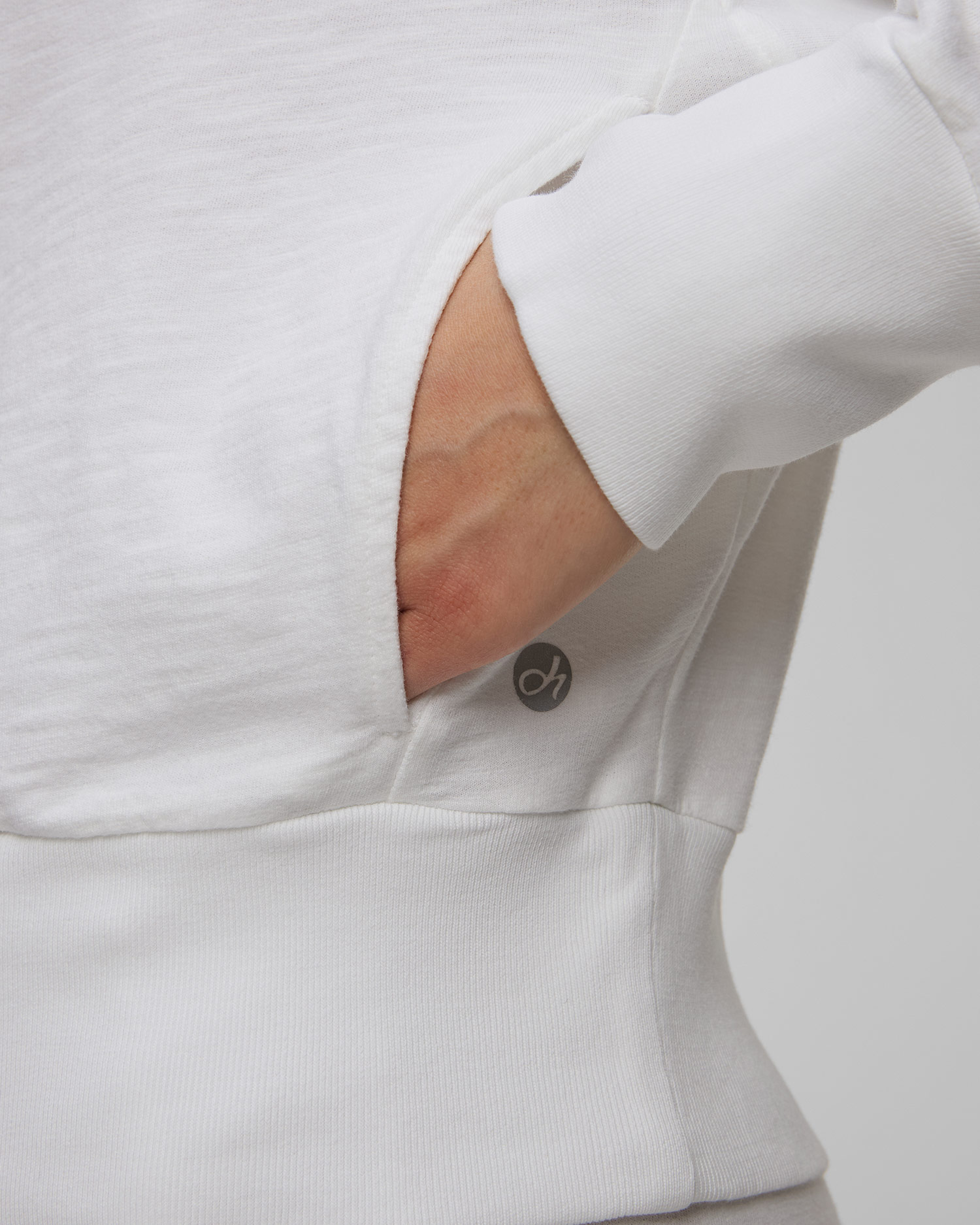 Sweat-shirt zippé blanc pour femmes Deha