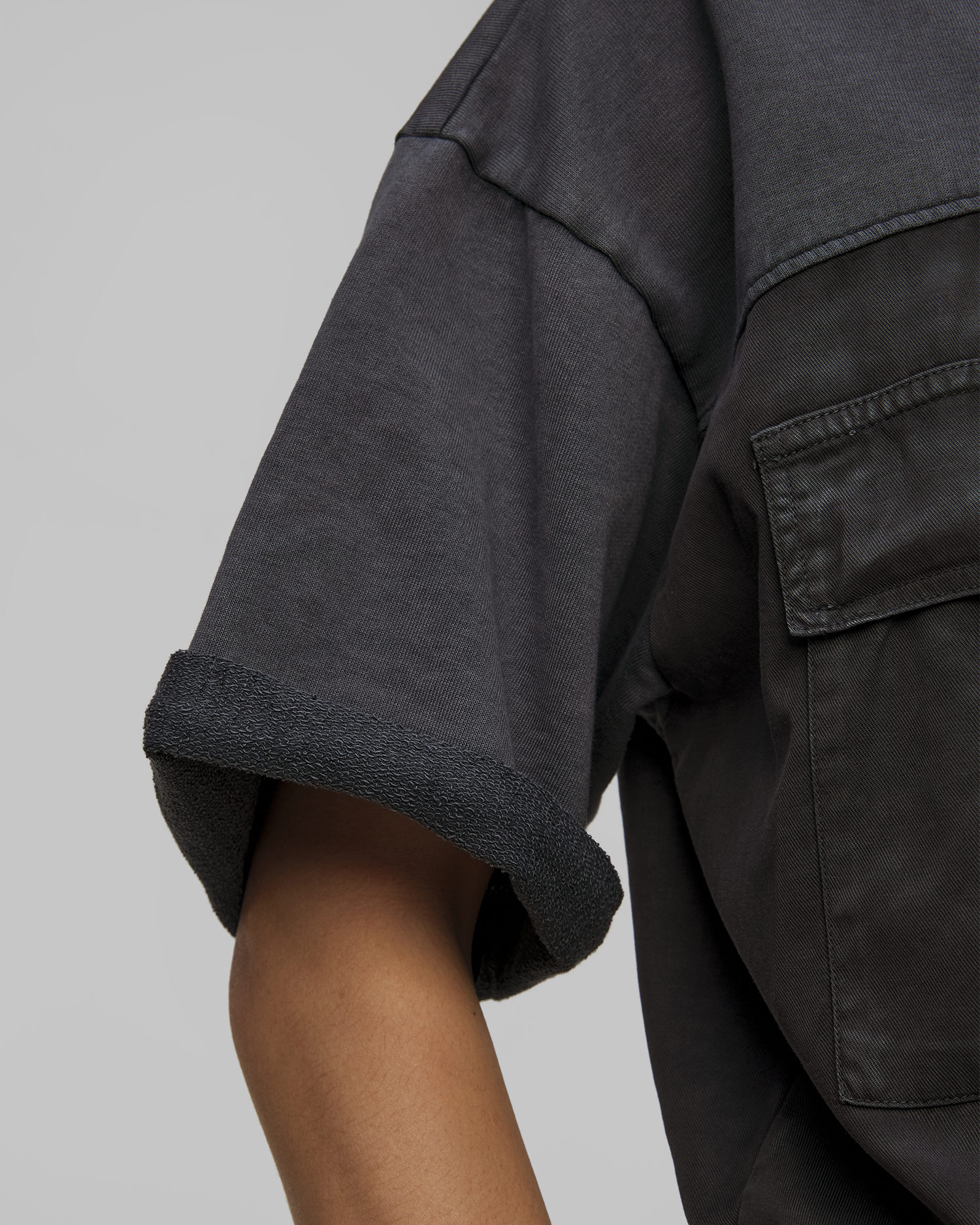 Deha Kurzarm-Sweatshirt für Damen in Schwarz