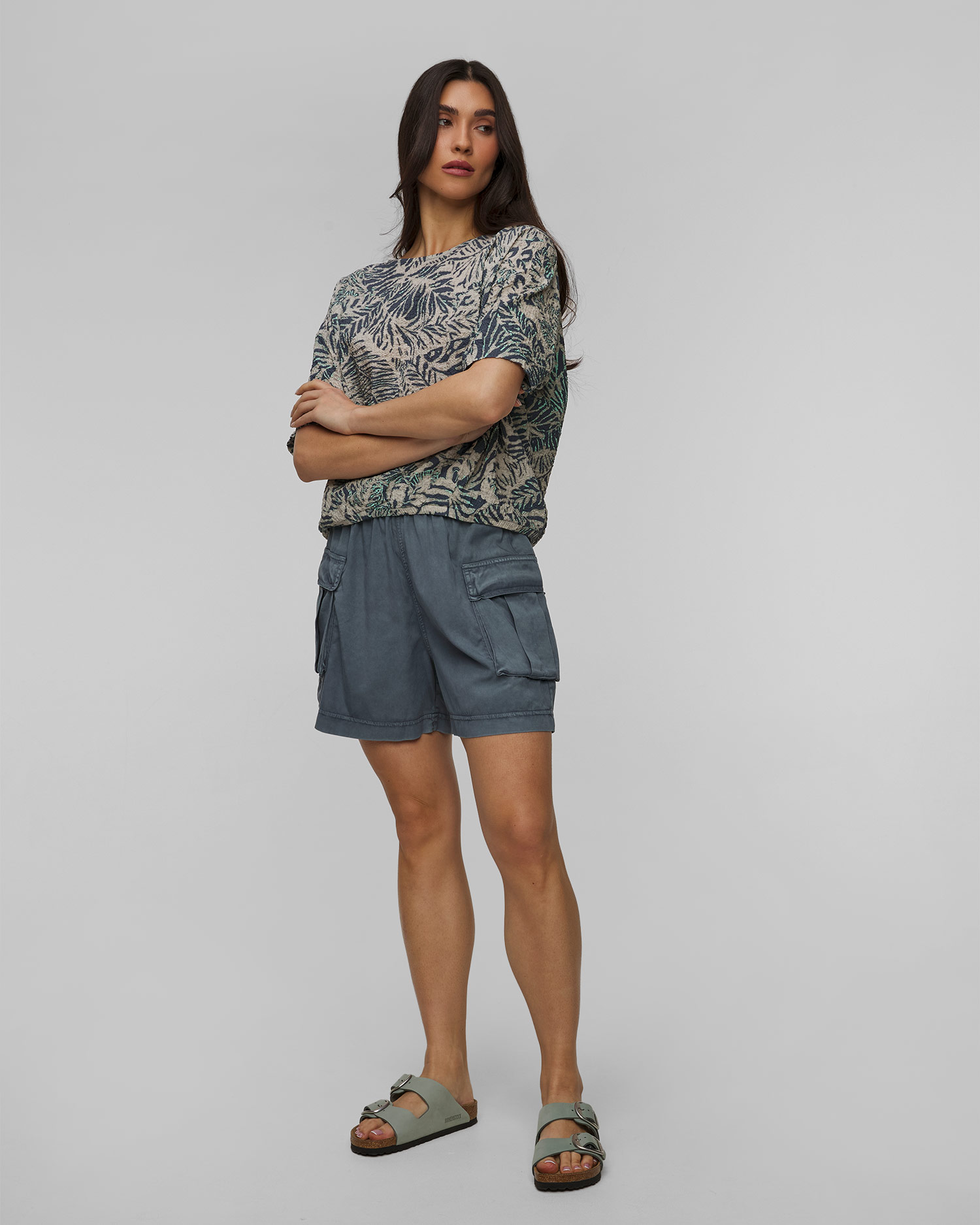 Short bleu pour femmes Deha, Couleur: Niebieski