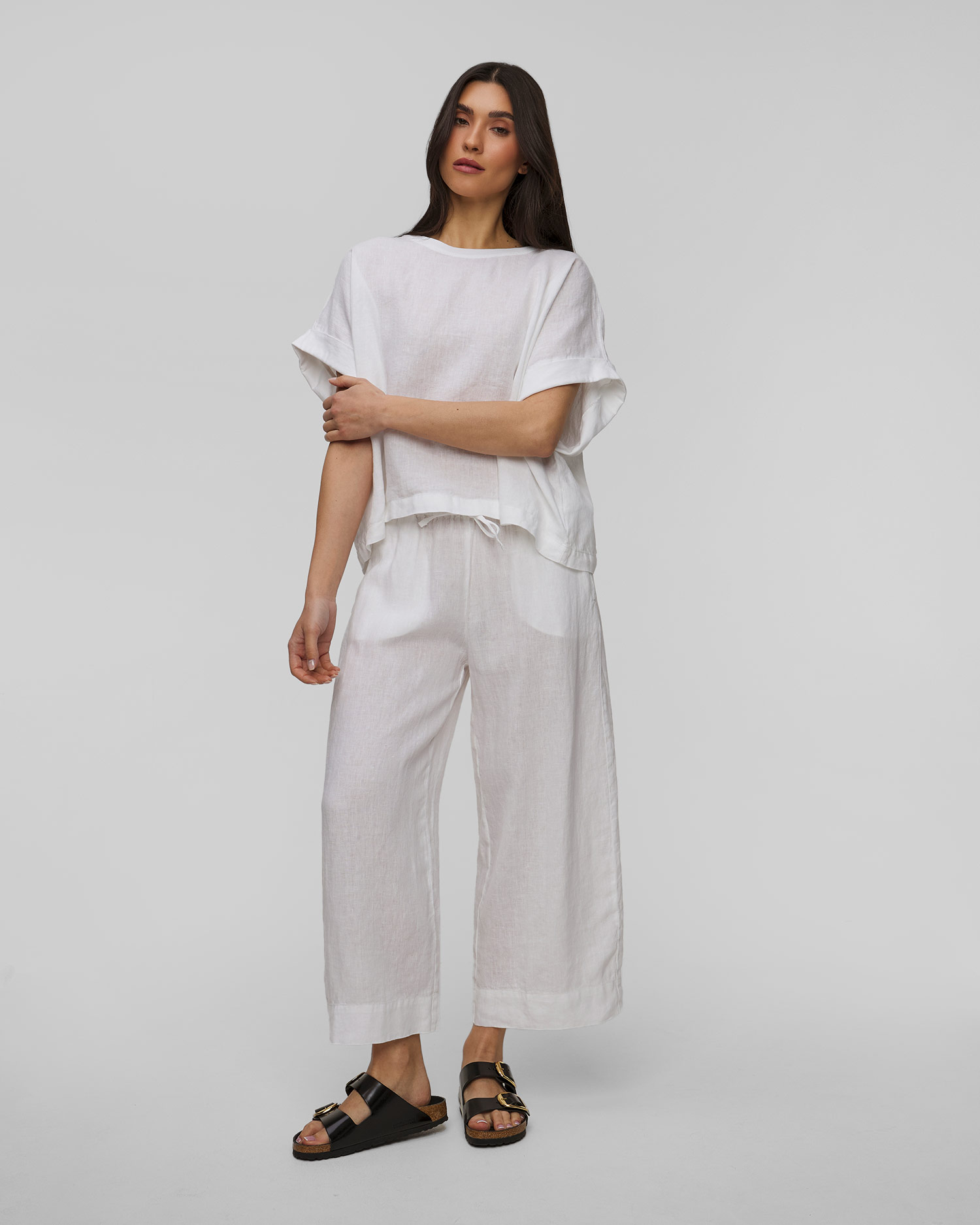 Deha Leinen-Culottes für Damen in Weiß