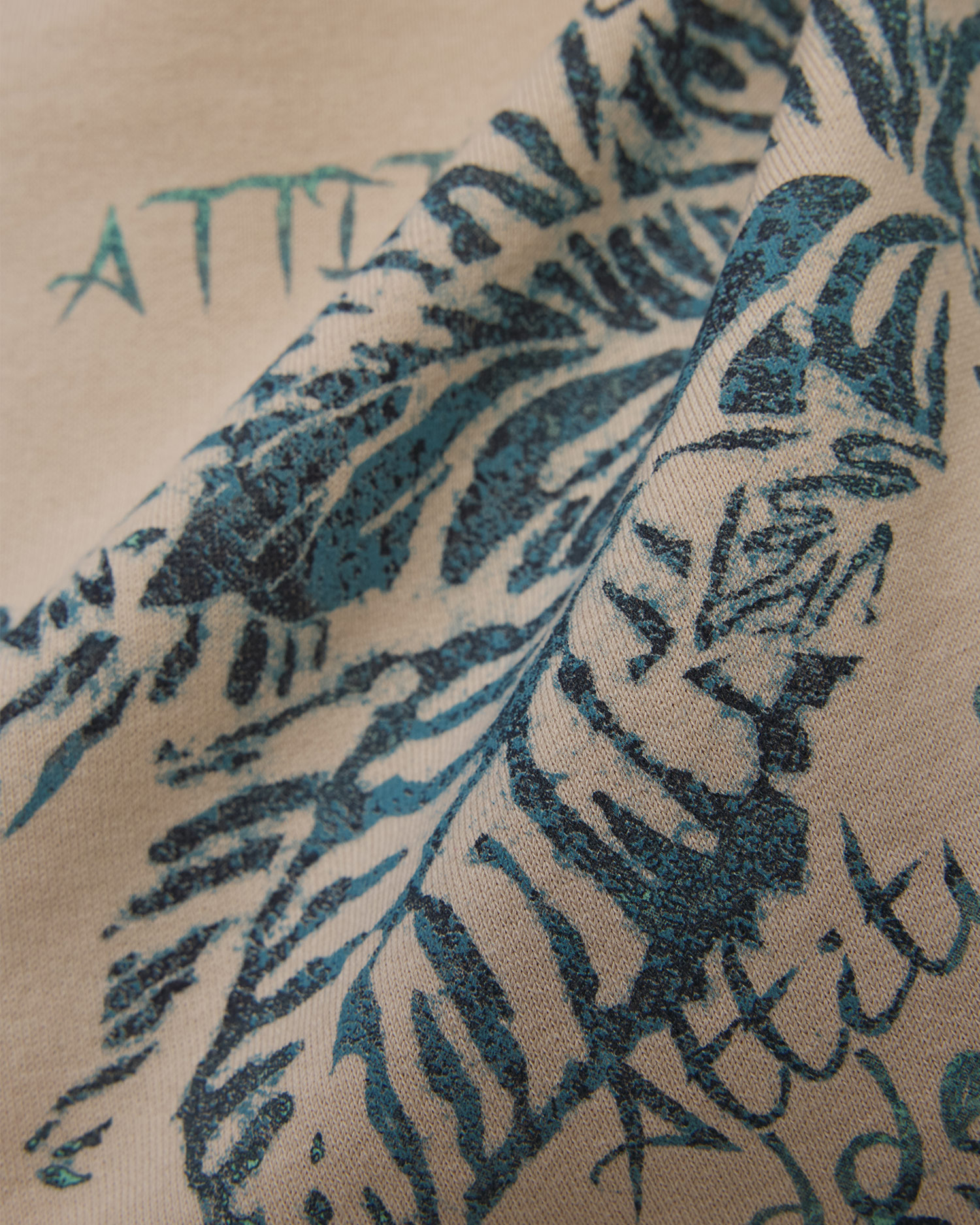 Dámská mikina z organické bavlny s potiskem Deha v Béžovém Barevném Odstínu