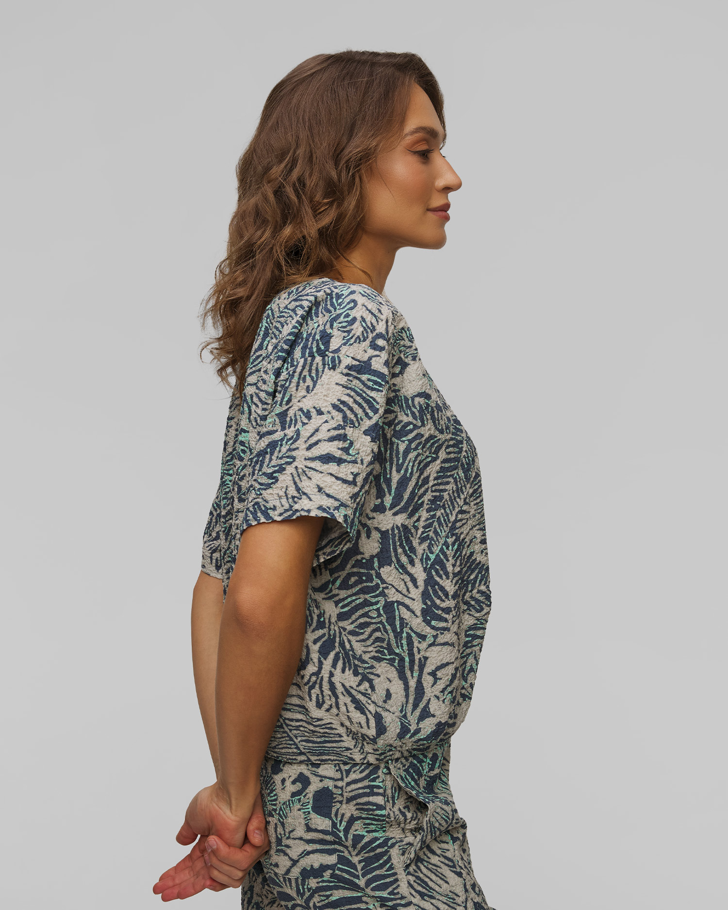 Top seersucker damski Deha