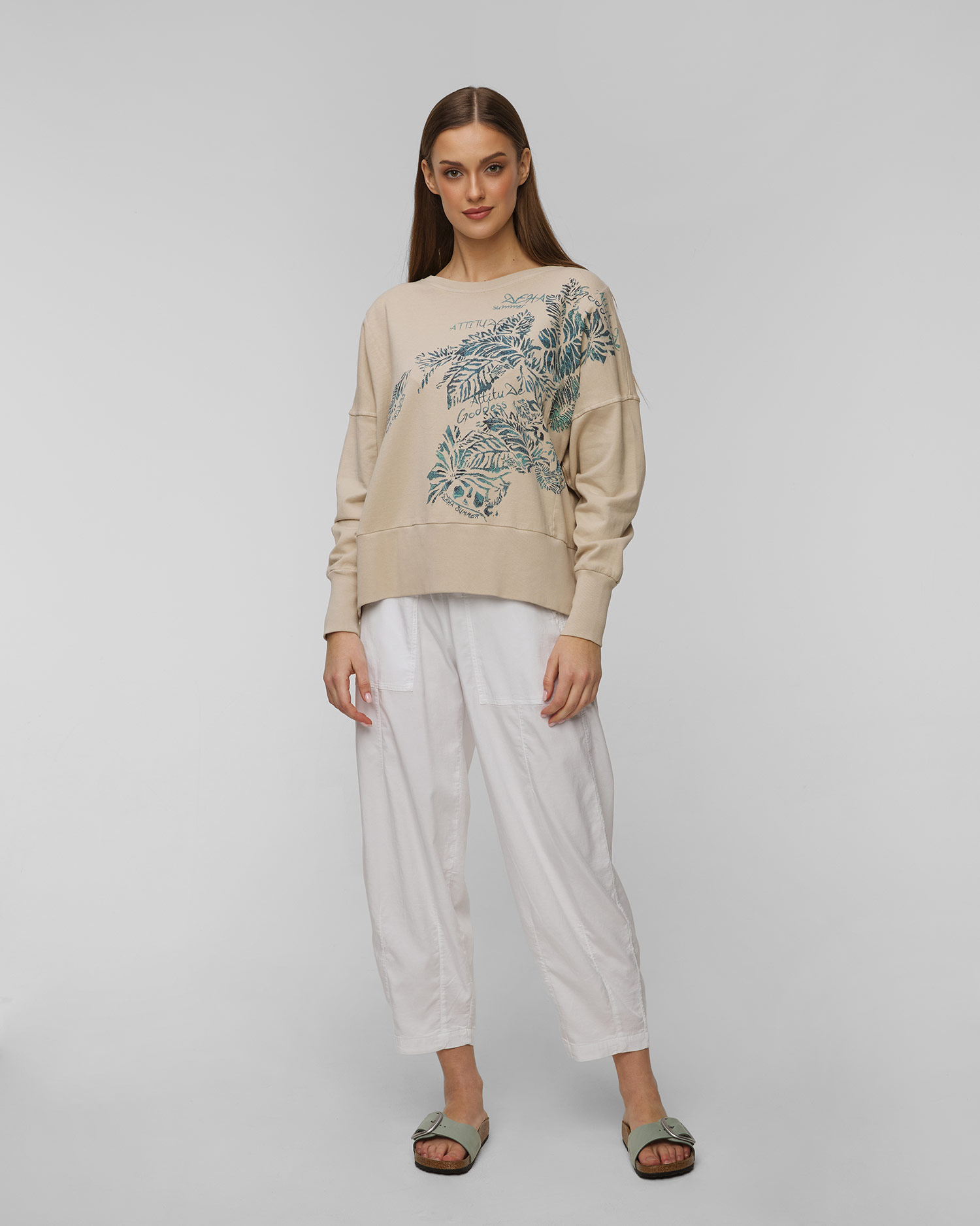 Bílé dámské kalhoty Deha