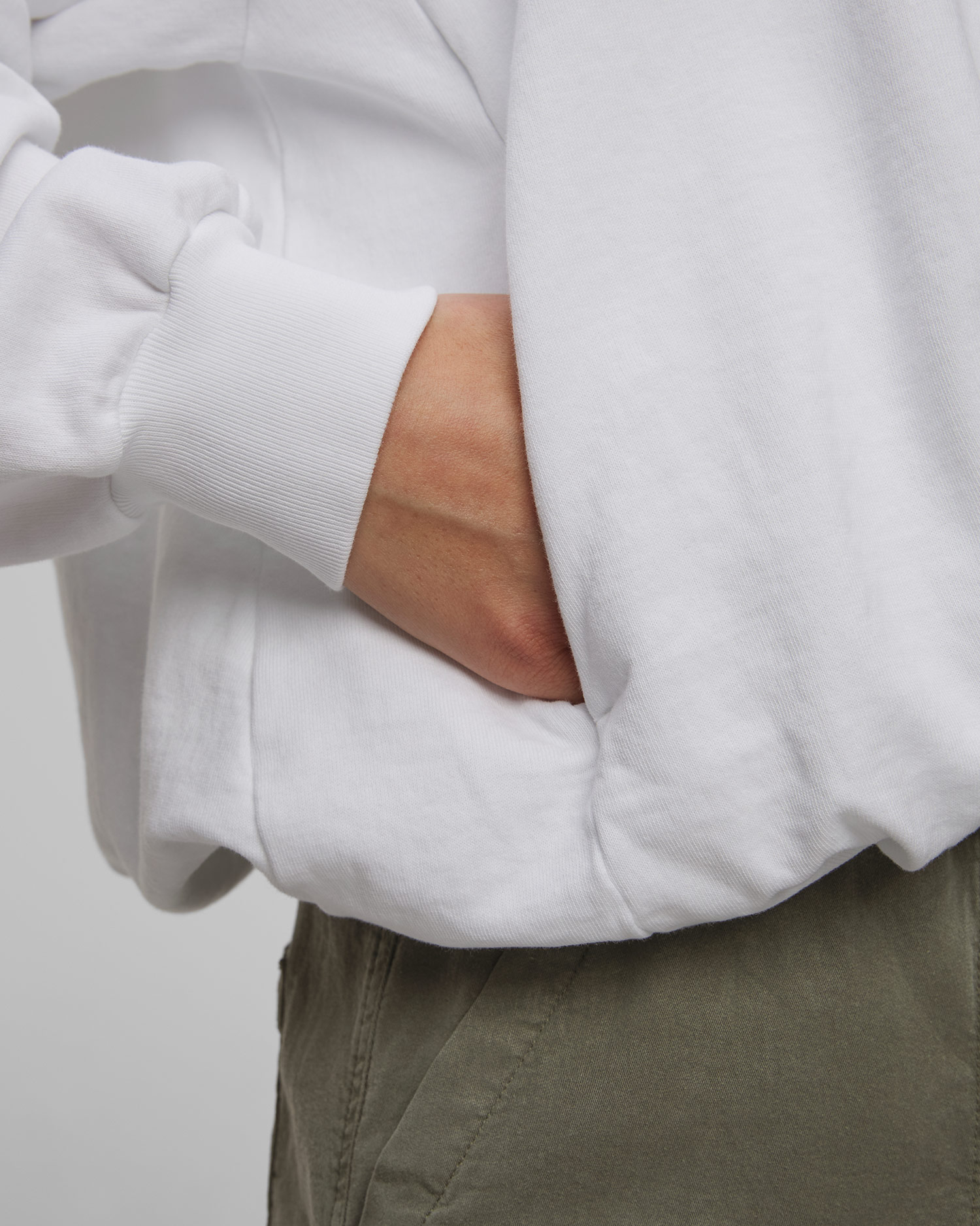 Felpa bianca con cerniera da donna Deha