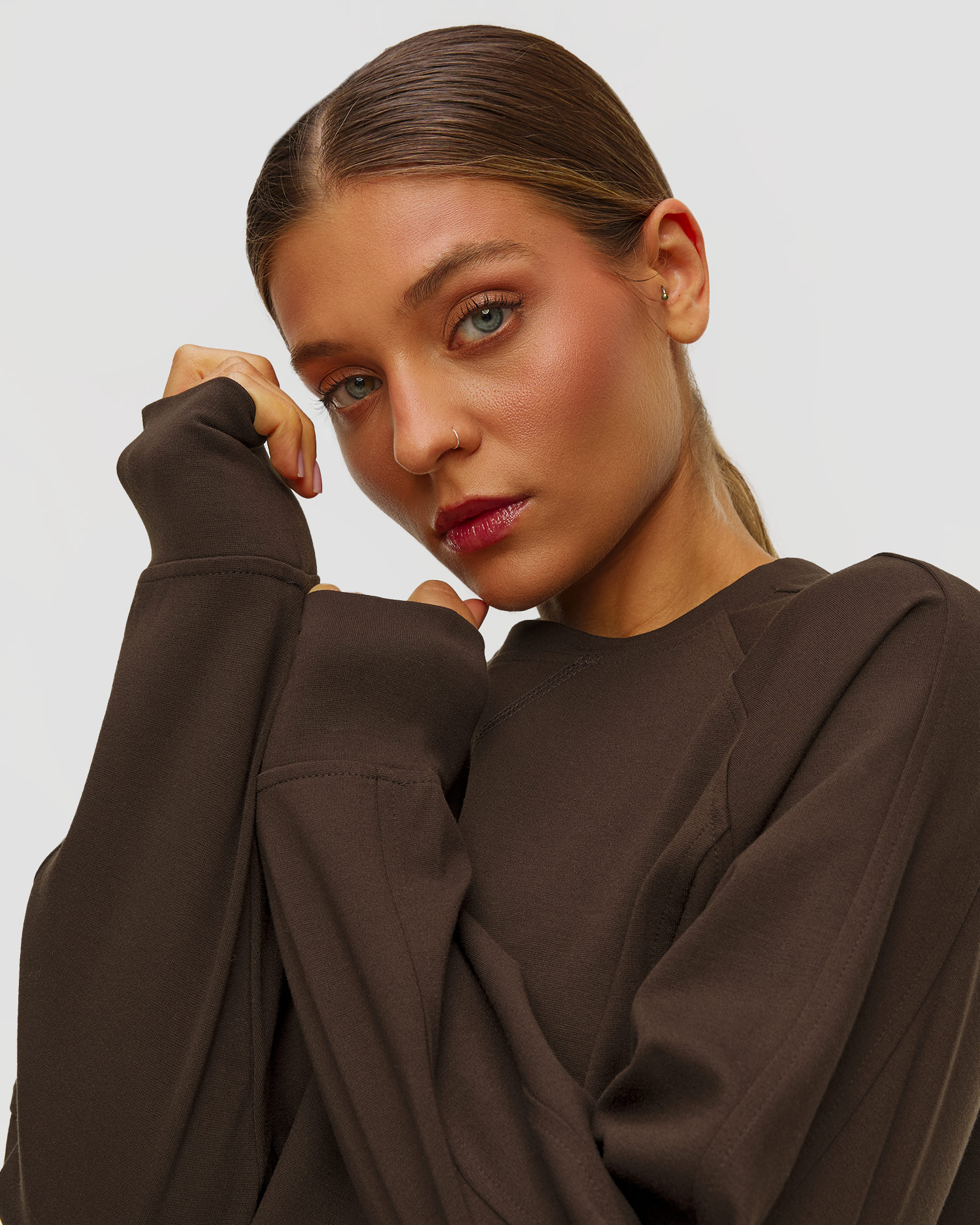 Deha Damen-Sweatshirt in Braun