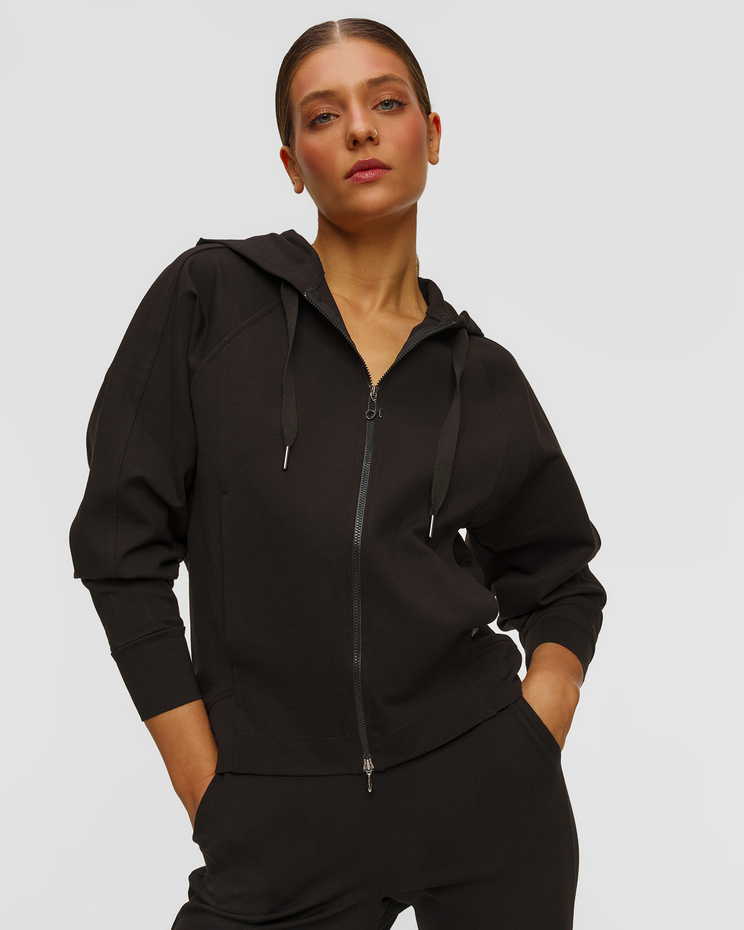 Deha Kapuzensweatshirt für Damen in Schwarz, Farbe/Muster: Czarny