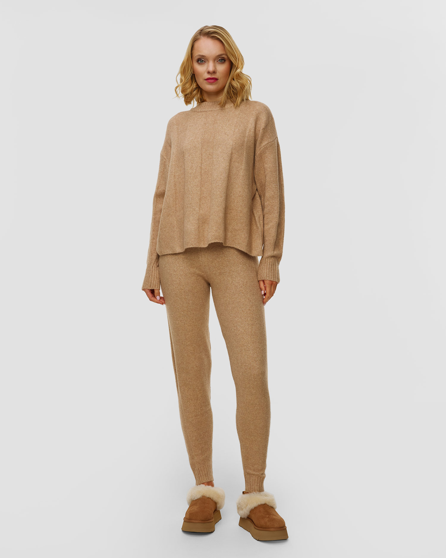 Pull avec laine beige pour femmes Deha