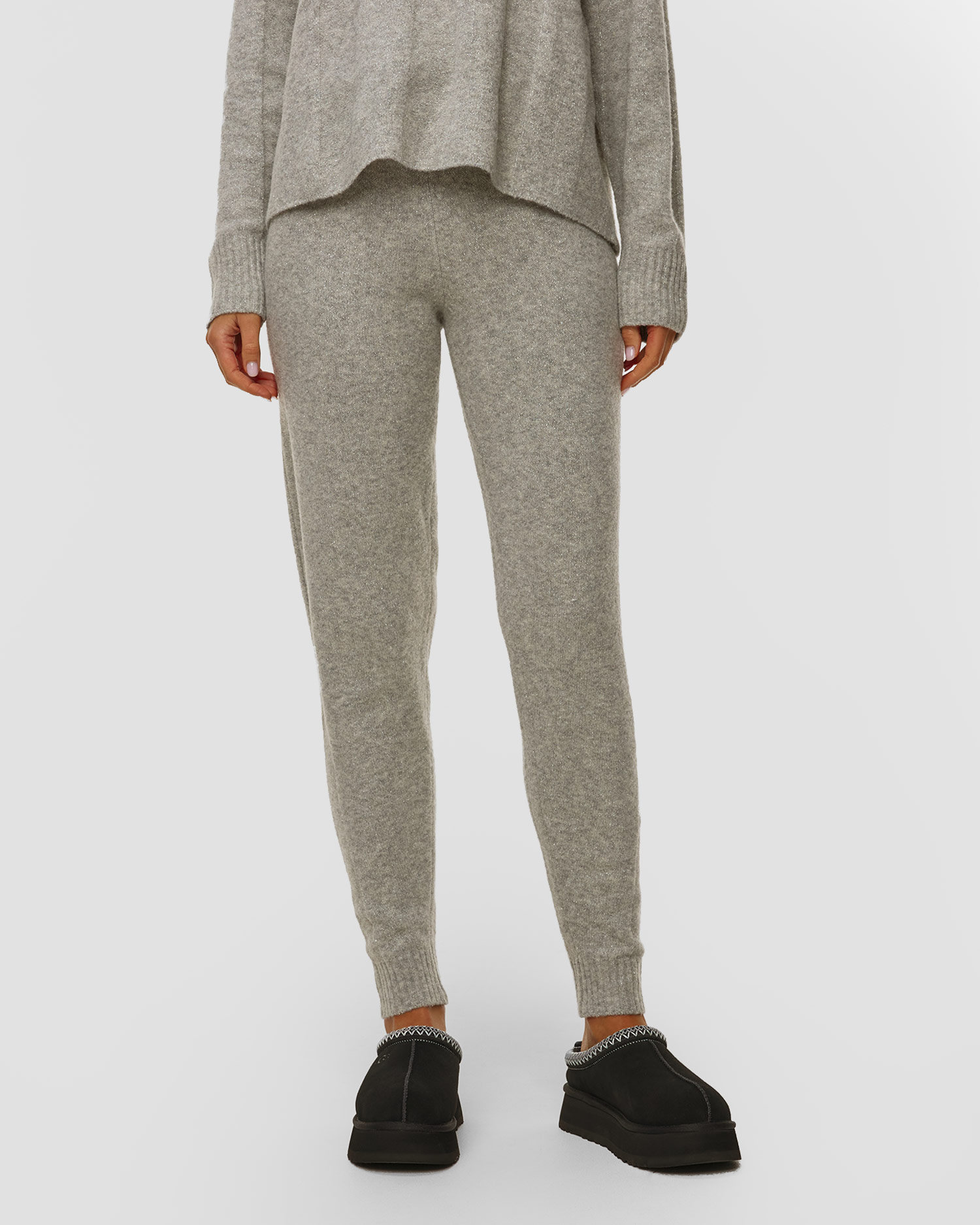 Deha Damen-Strickhose mit Wolle in Grau